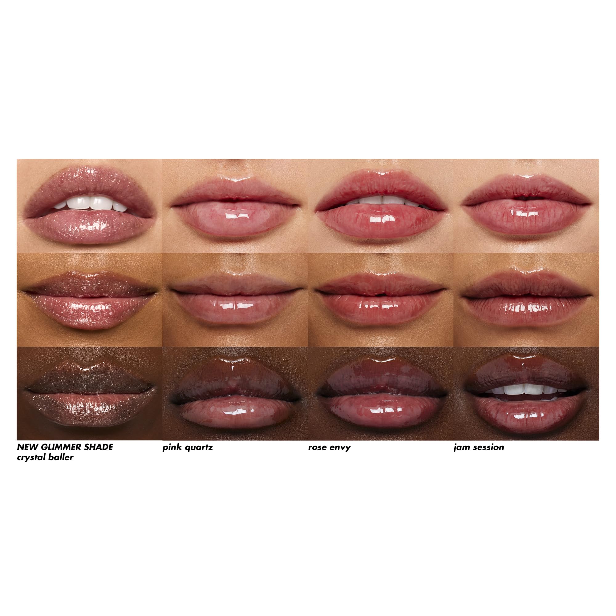 e.l.f. Glow Reviver Quad Goals Lip Oil Kit (4 Shades: Pink Quartz, Rose Envy, Jam Session, Crystal Baller) 3