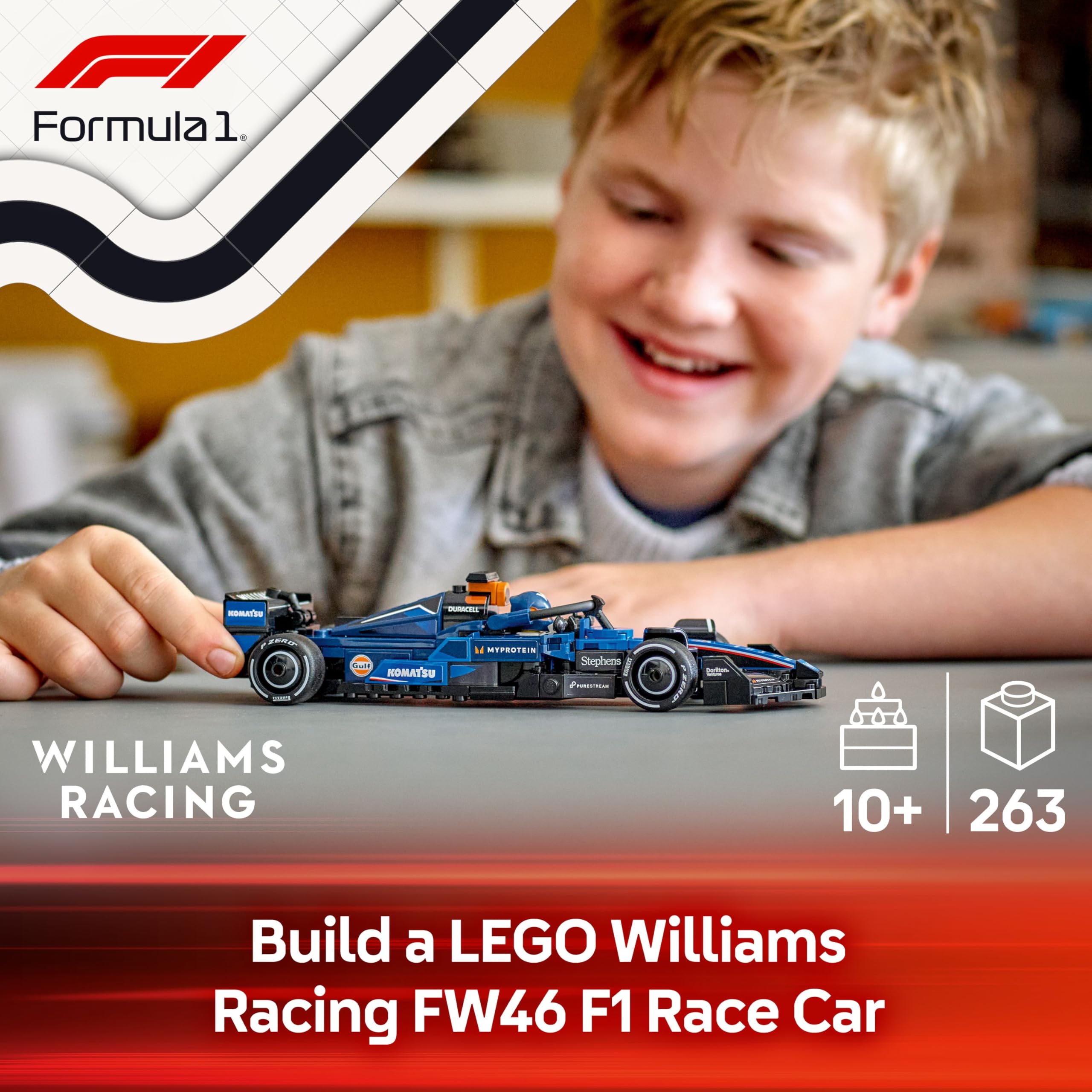 LEGO Speed Champions Williams Racing FW46 F1 Race Car Building Set - Model Kit for Ages 10+ 2