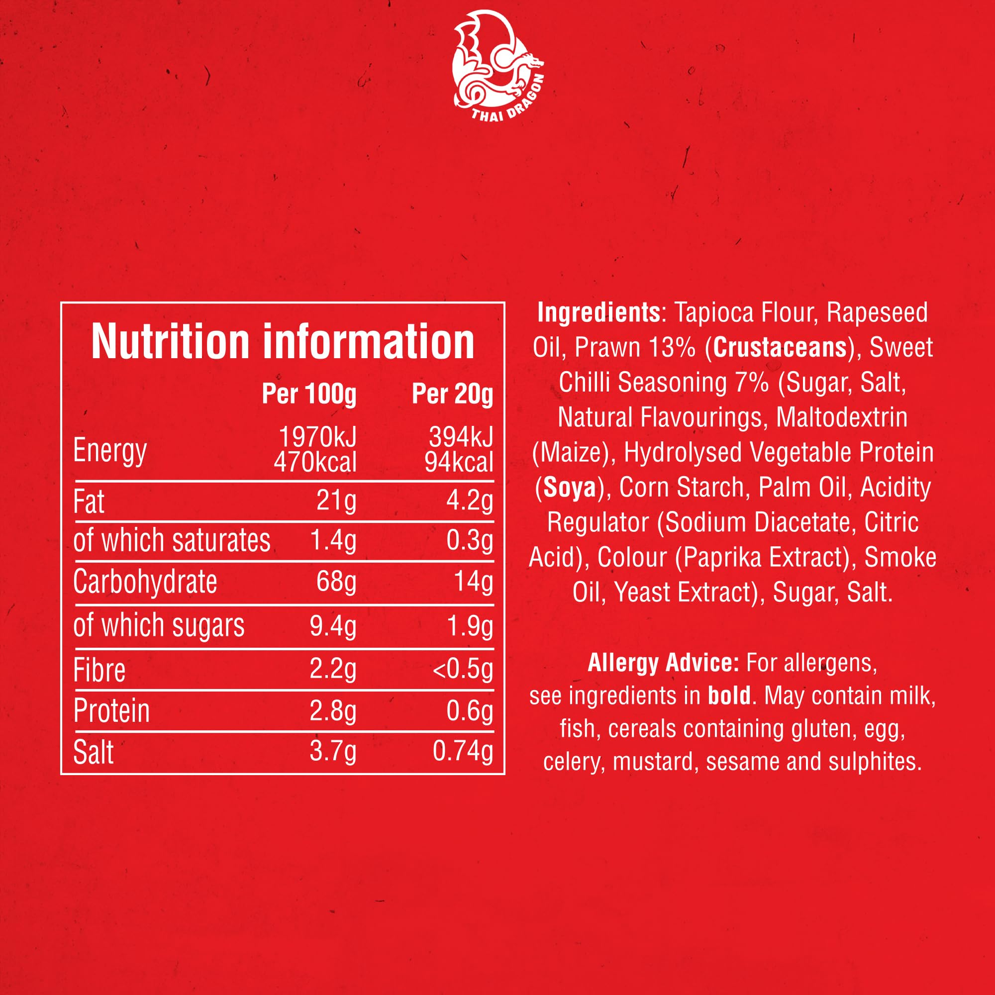 LAILA Thai Dragon Sweet Chilli Prawn Crackers - 100g 5