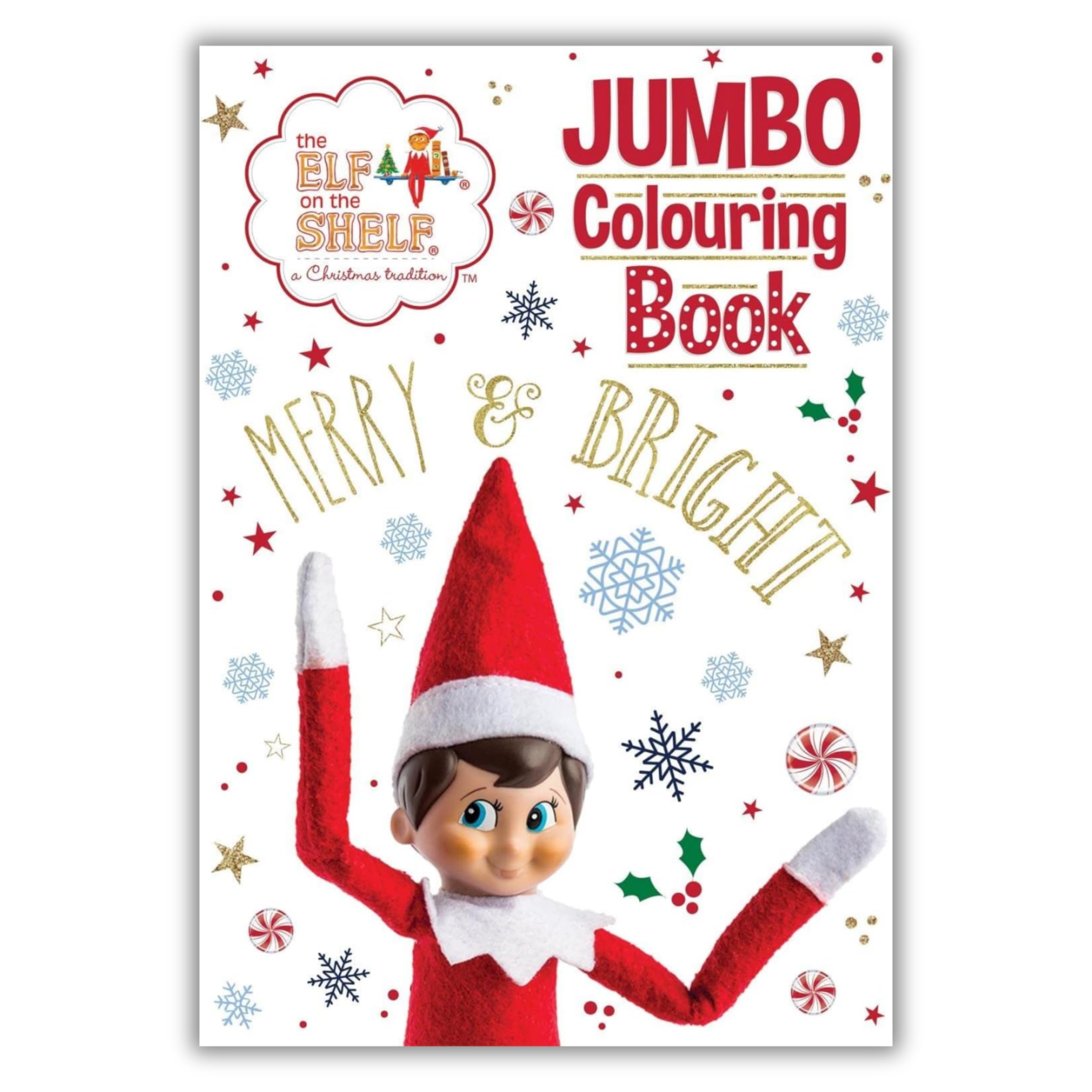 Elf on the Shelf Jumbo Colouring Book - 160 Pages of Christmas Activities for Kids