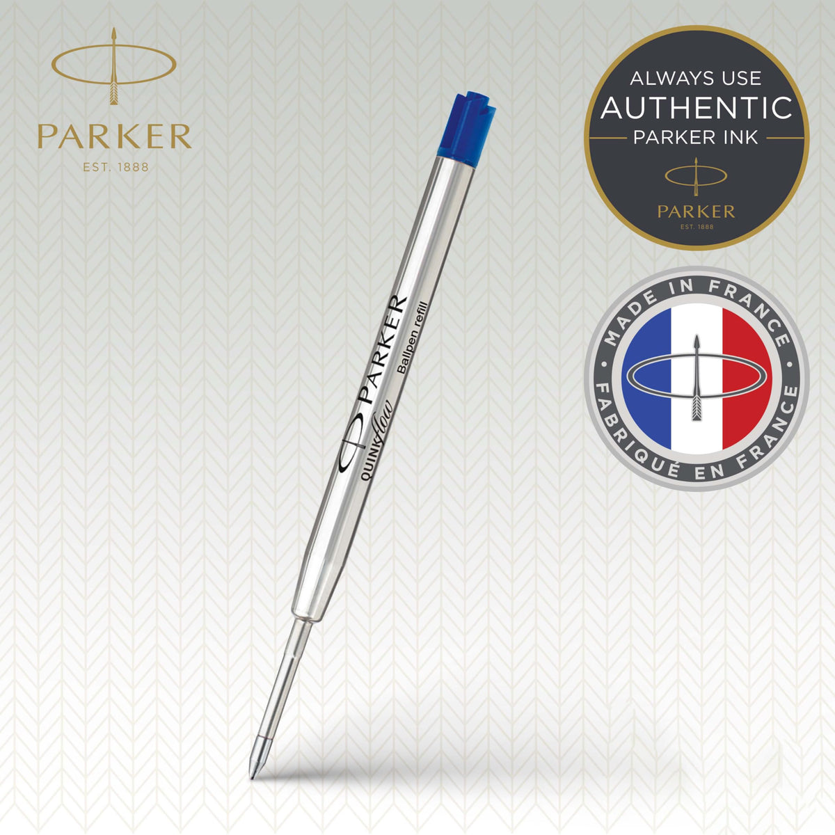 PARKER QUINKflow Ballpoint Pen Refills - Medium Tip, Blue Ink | 3 Count 2
