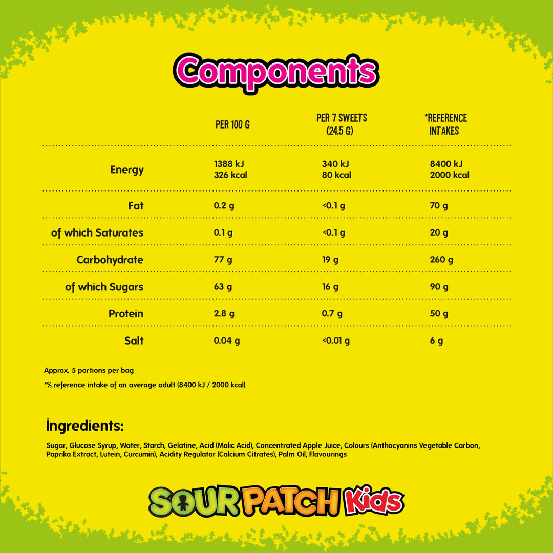 Sour Patch Kids Assortment - Soft & Chewy Sour Then Sweet Candies 350g