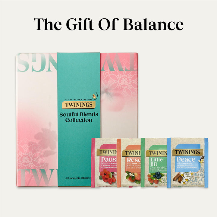 Twinings Soulful Blends Collection Gift Box - 20 Eco-Friendly Herbal & Green Tea Bags