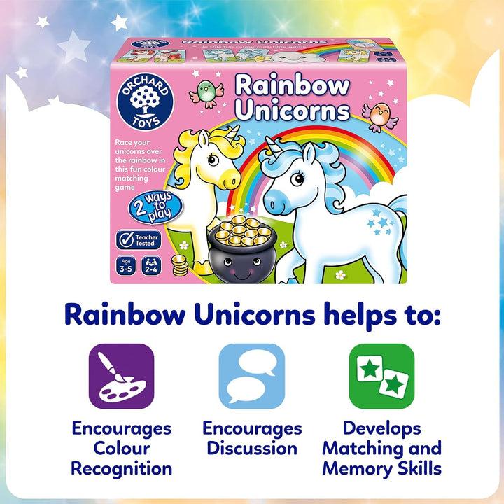 Orchard Toys Rainbow Unicorns Memory Matching Game