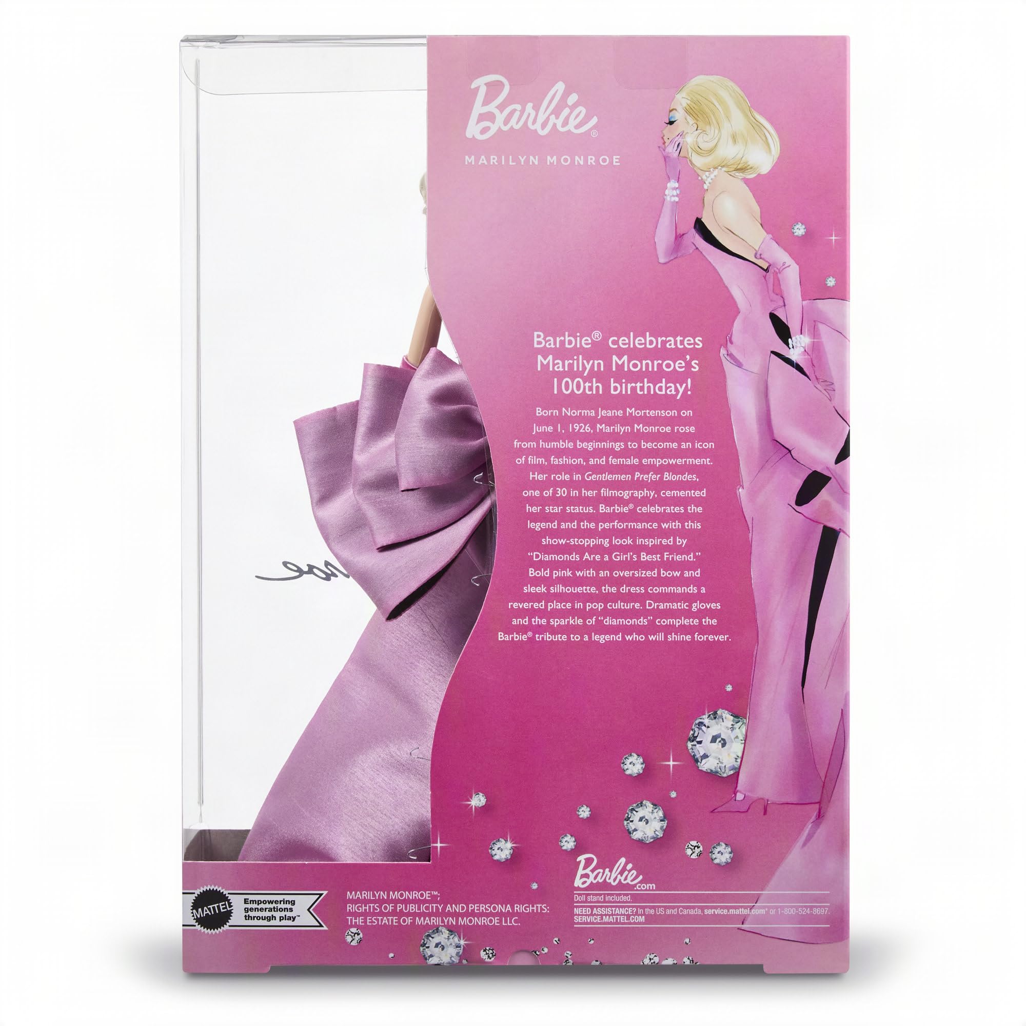 Barbie Marilyn Monroe 100th Anniversary Doll - Collectible, Ages 6+ 6