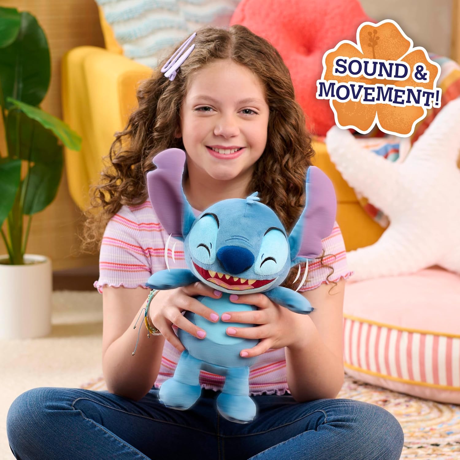 Disney Stitch Crack Me Up Interactive Plush Toy - 11 Inch Laughing & Wiggling Stitch 3