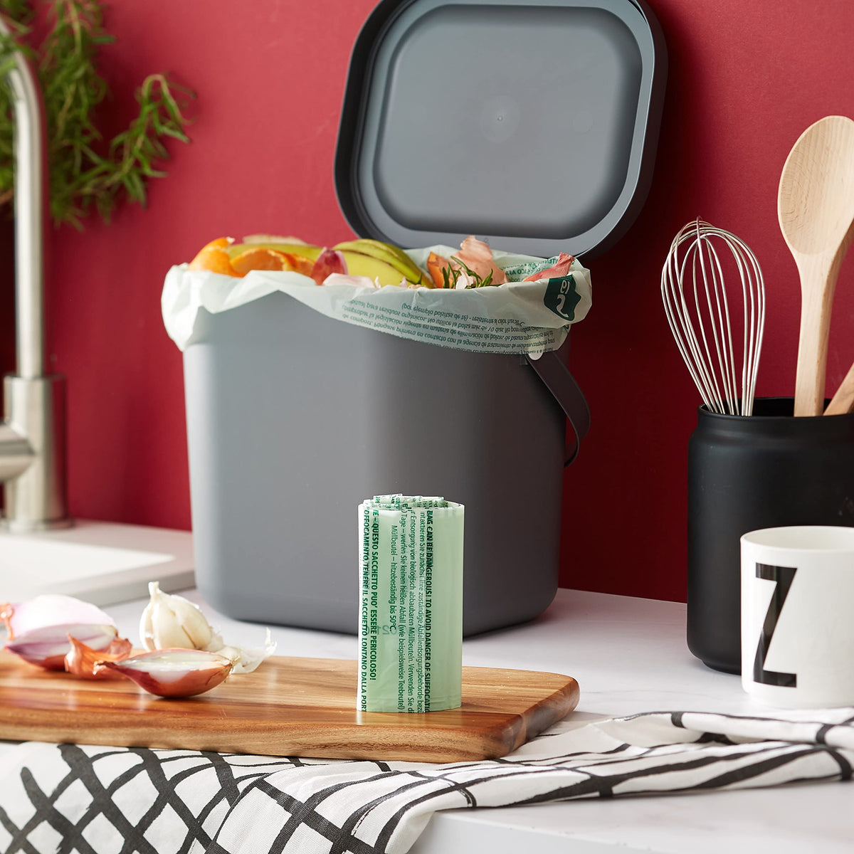 Brabantia Compostable Food Waste Bin Liners - 6 L, Code S, 10 Count (Pack of 2)