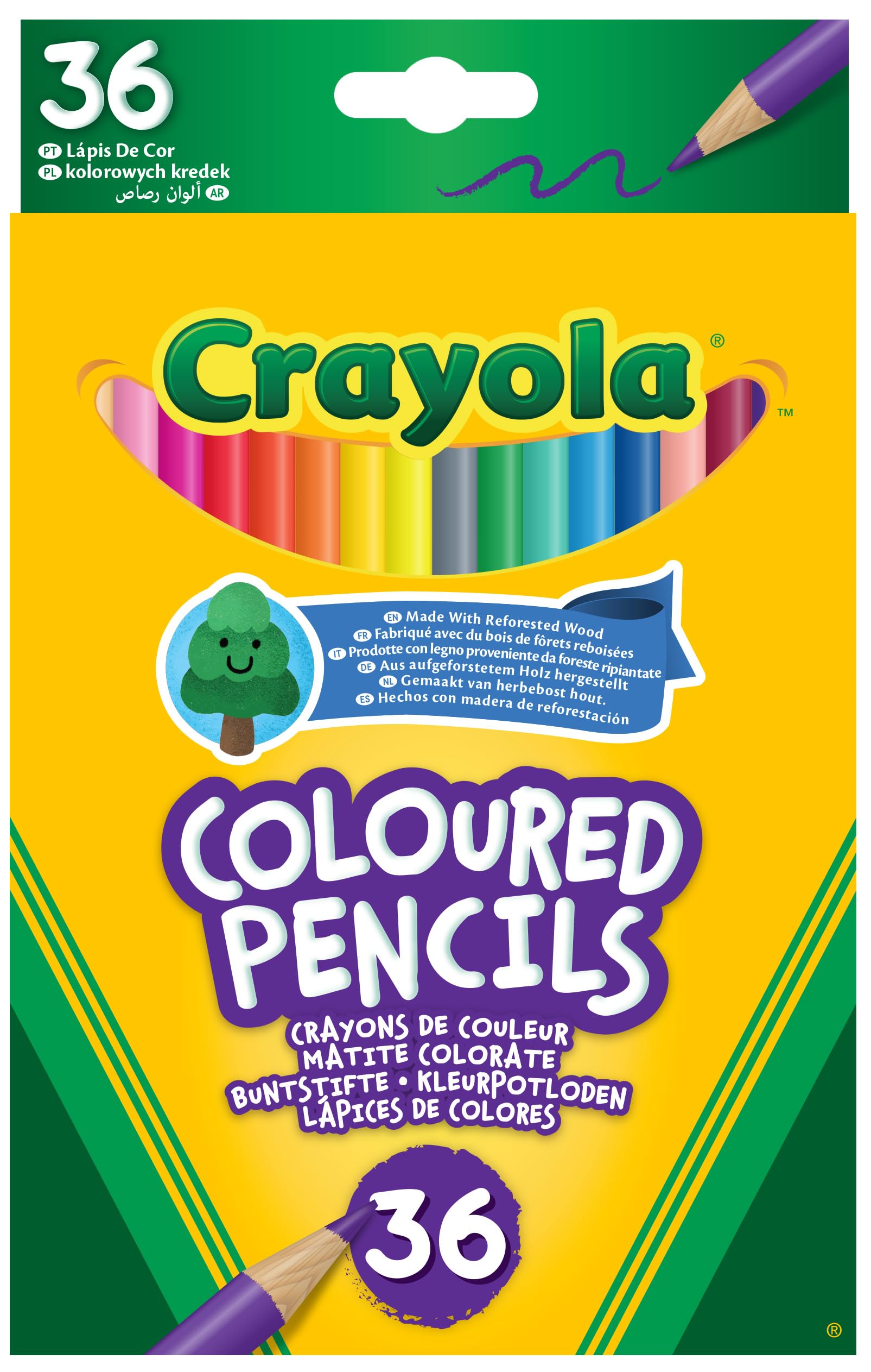 CRAYOLA Colouring Pencils - 36 Count Pack | Bright & Blendable | Pre-Sharpened 1