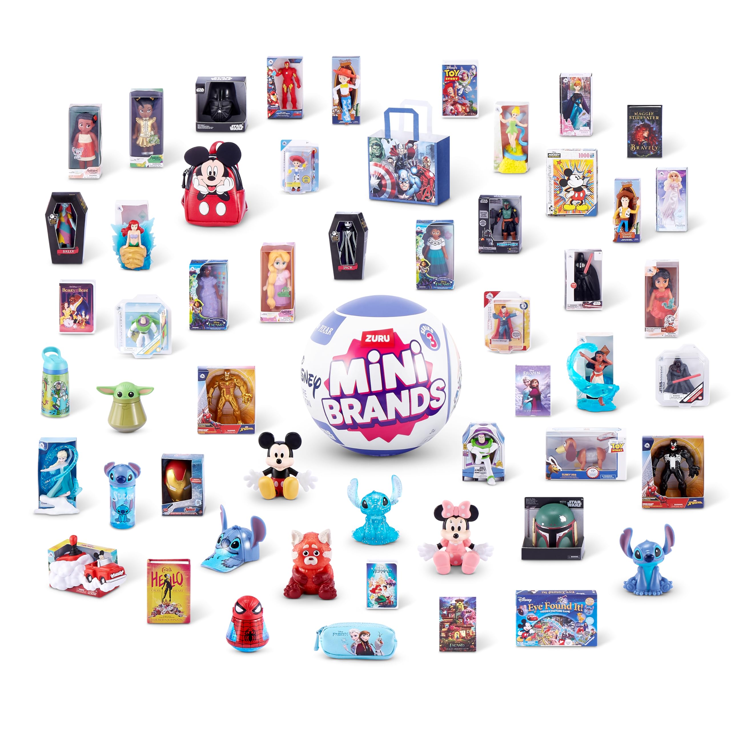 Mini Brands Disney Minis Series 3 - 5 Mystery Collectibles | Recycled Plastic Capsule 3
