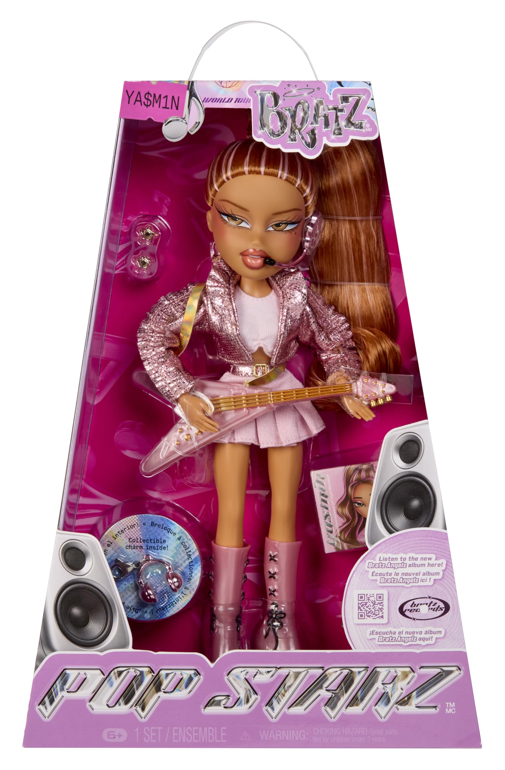 Bratz Pop Starz Yasmin Fashion Doll - 11.5 inches | Collectable Charm | Musical Accessories 1