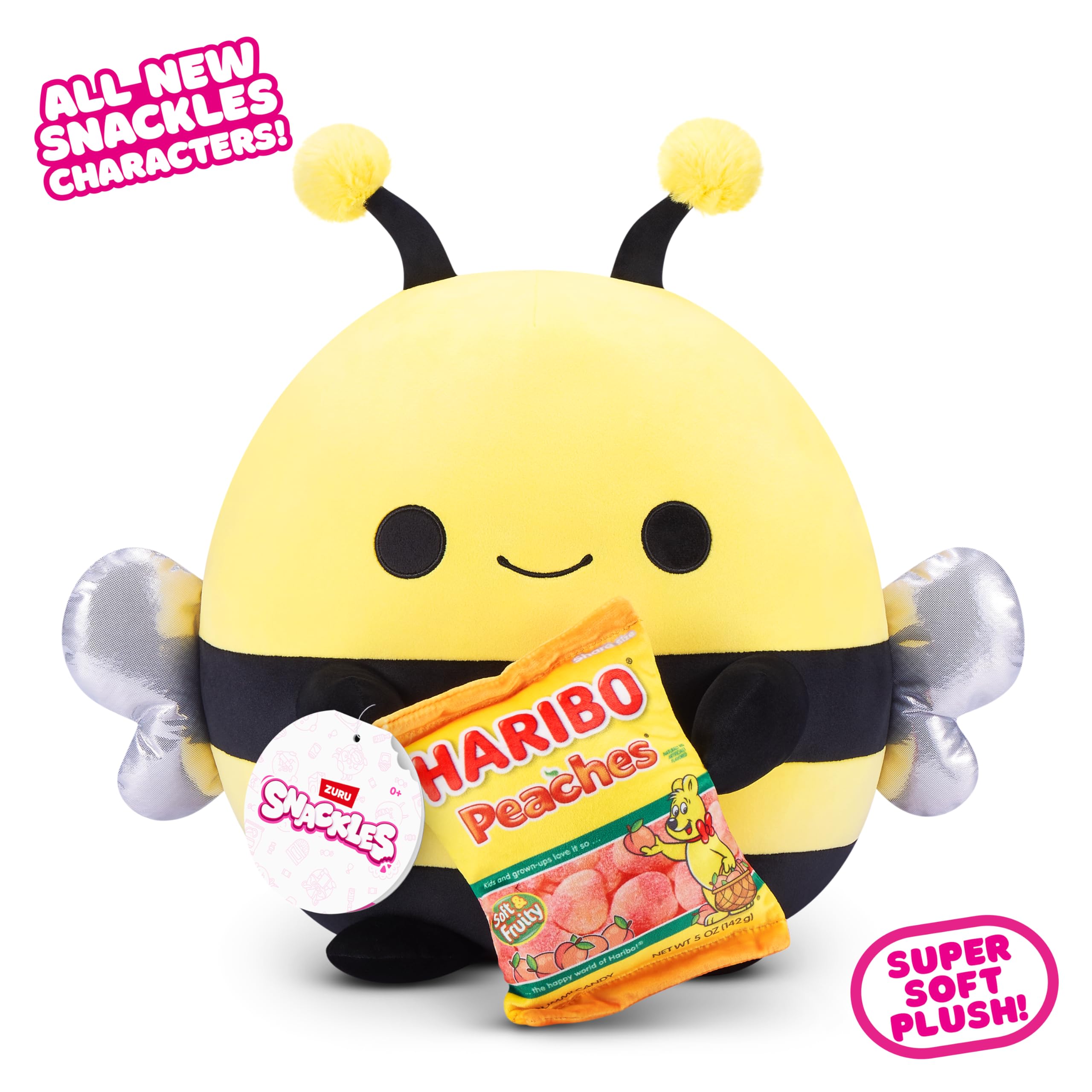 Snackles Series 3 14-inch Plush - Izzy by ZURU, Collectible Soft Stuffed Animal with Snack Accessory 3