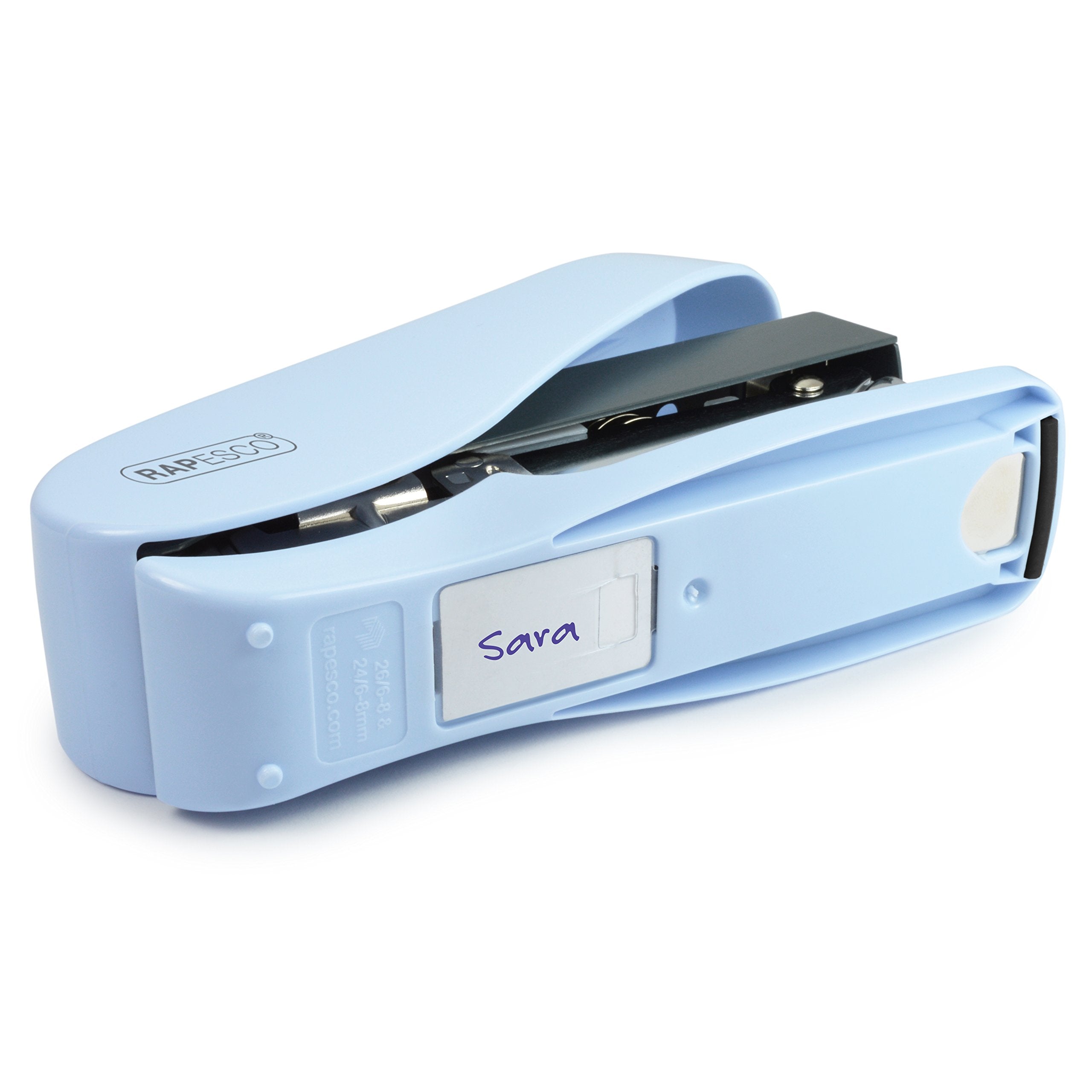 RAPESCO Luna Less Effort Desktop Stapler | 50 Sheet Capacity | Powder Blue | Includes 2000 Staples 4
