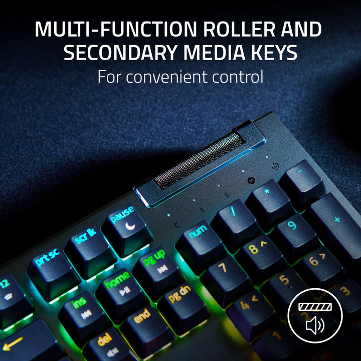 Razer BlackWidow V4 X - UK Mechanical Gaming Keyboard with Green Switches, 6 Macro Keys, Chroma RGB Lighting