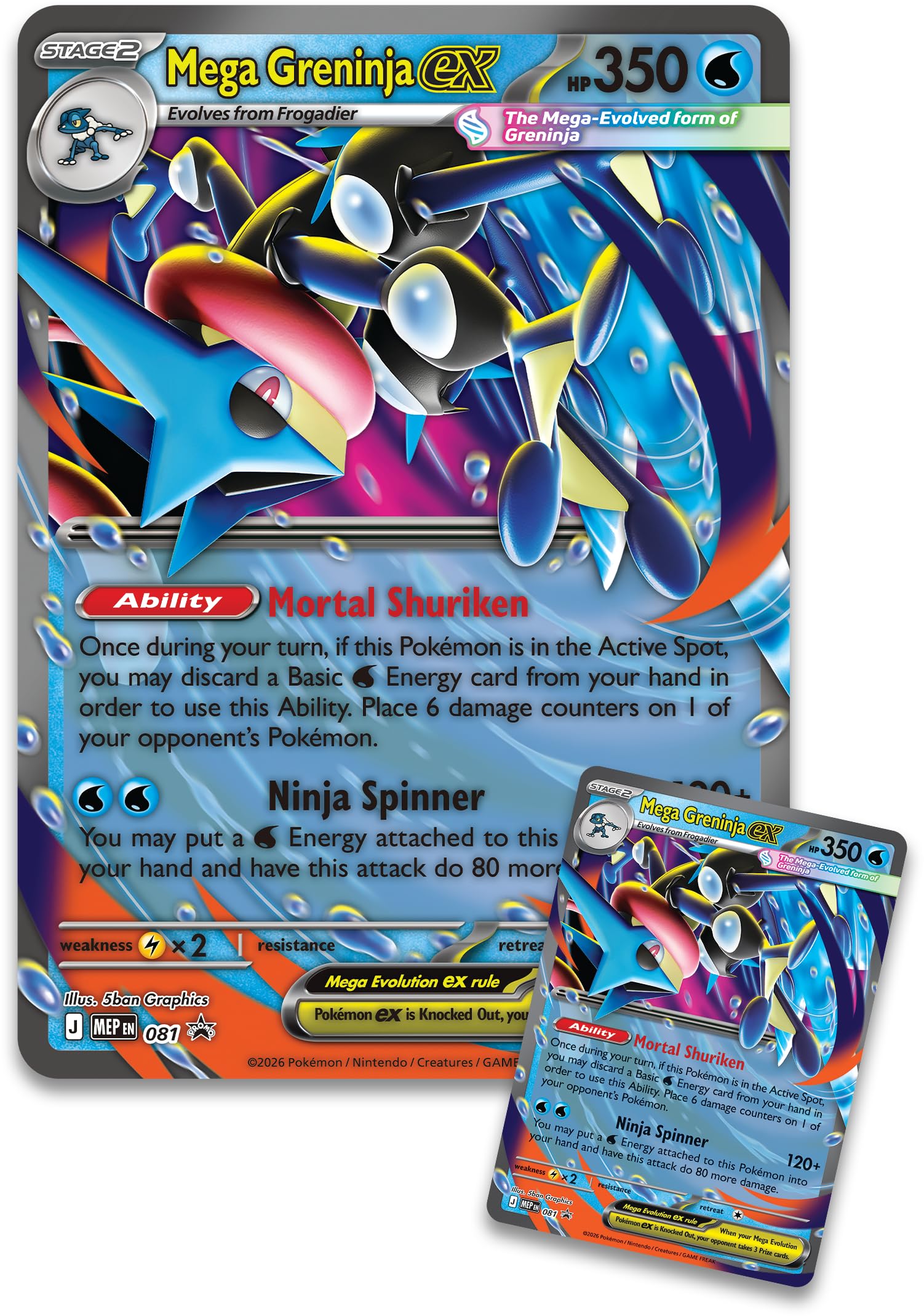 Pokémon TCG: Mega Greninja ex Premium Collection - 8 Booster Packs 3
