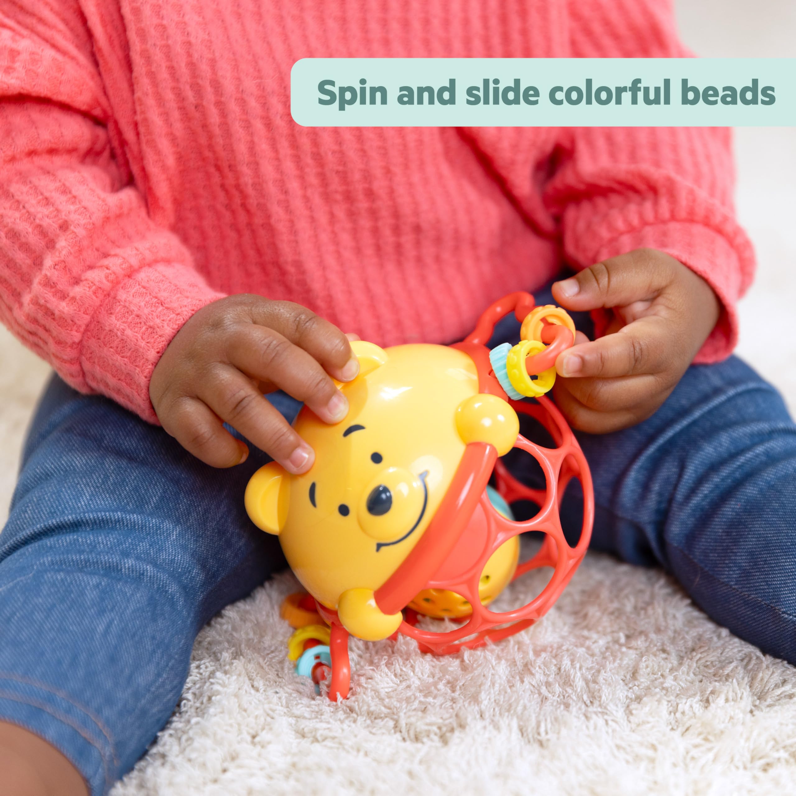 Bright Starts Disney Baby Winnie The Pooh Jingle & Shake Rattle Toy | 0-6 Months+ | BPA Free 5