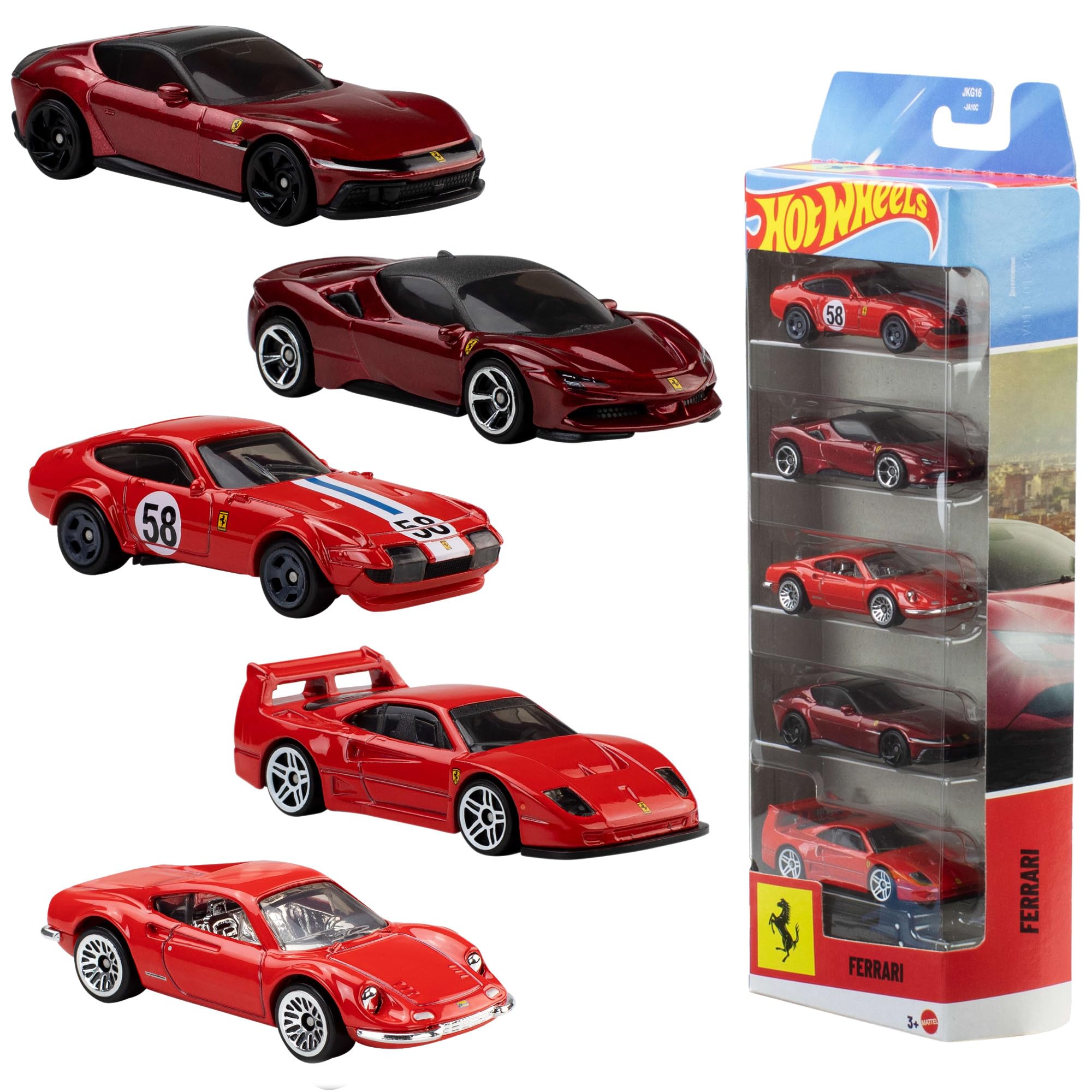 Hot Wheels Die-Cast 5-Pack Cars | 1:64 Scale | Multicolor | Model JLN12 1