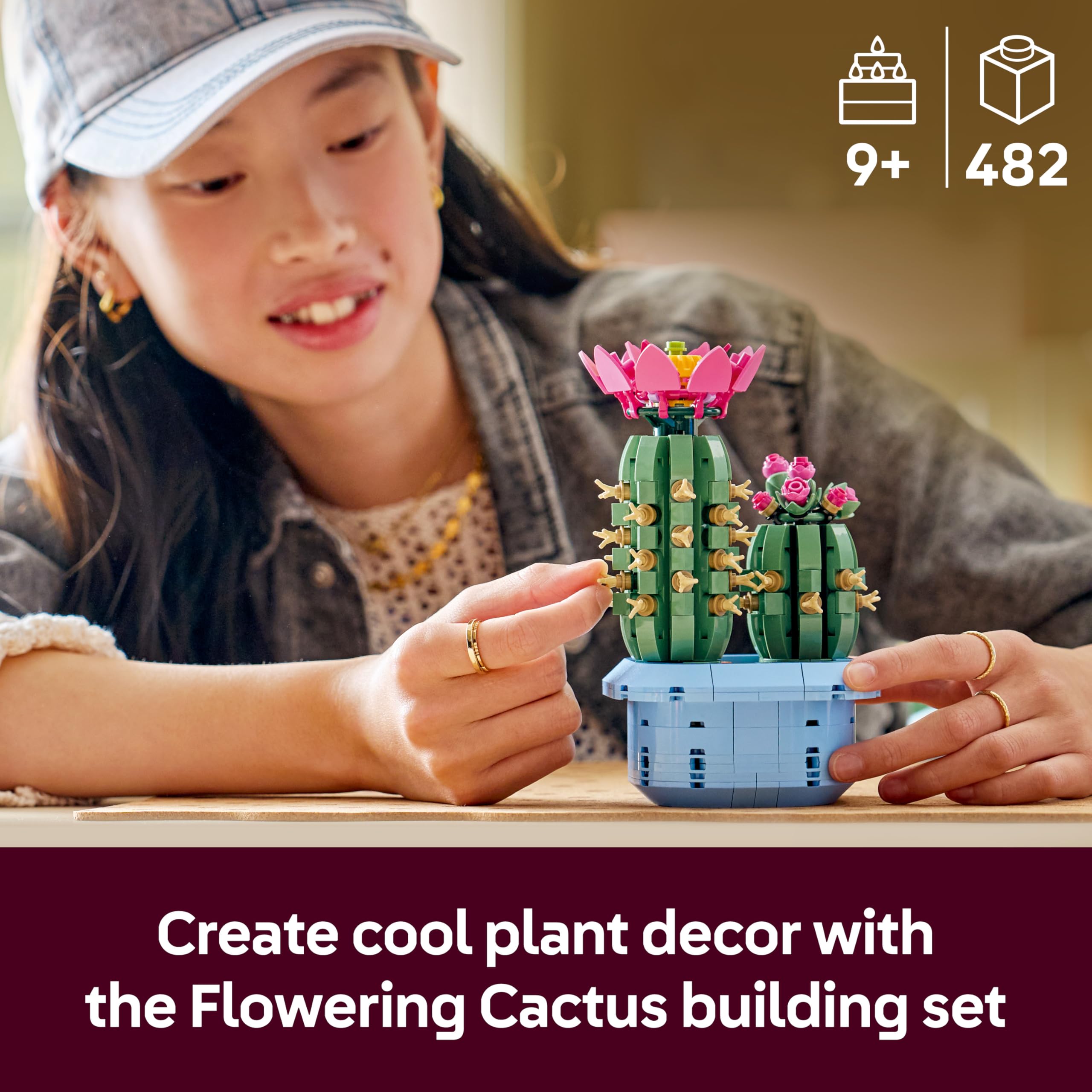 LEGO Botanicals Flowering Cactus Building Set 11509 | 2 Artificial Plants | Ages 9+ 2