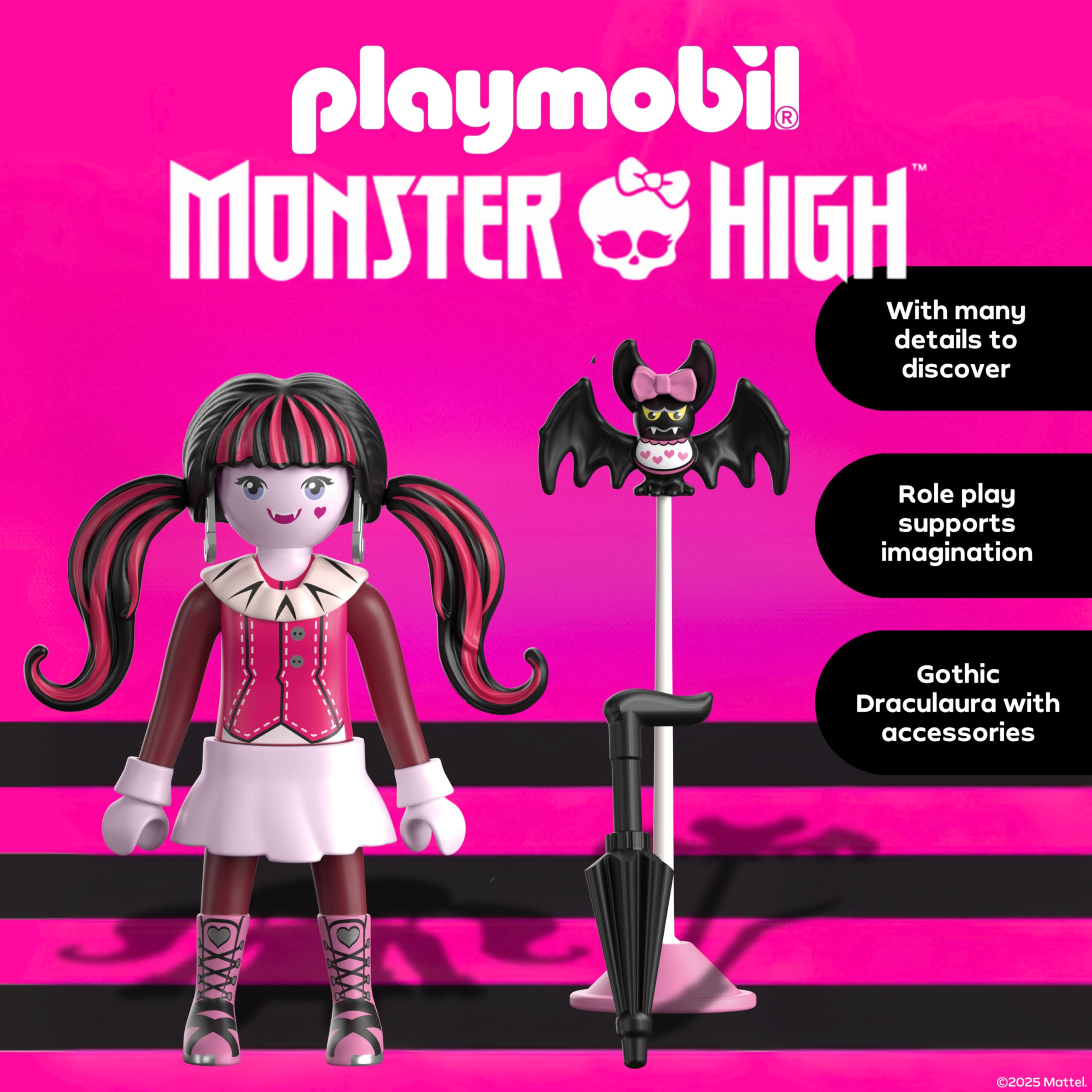Playmobil Monster High Draculaura Halloween Playset - Gothic Glamour Action Figure 4