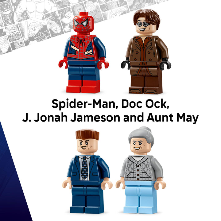 LEGO Marvel Spider-Man vs. Doc Ock Subway Train Scene - Building Playset for Ages 9+
