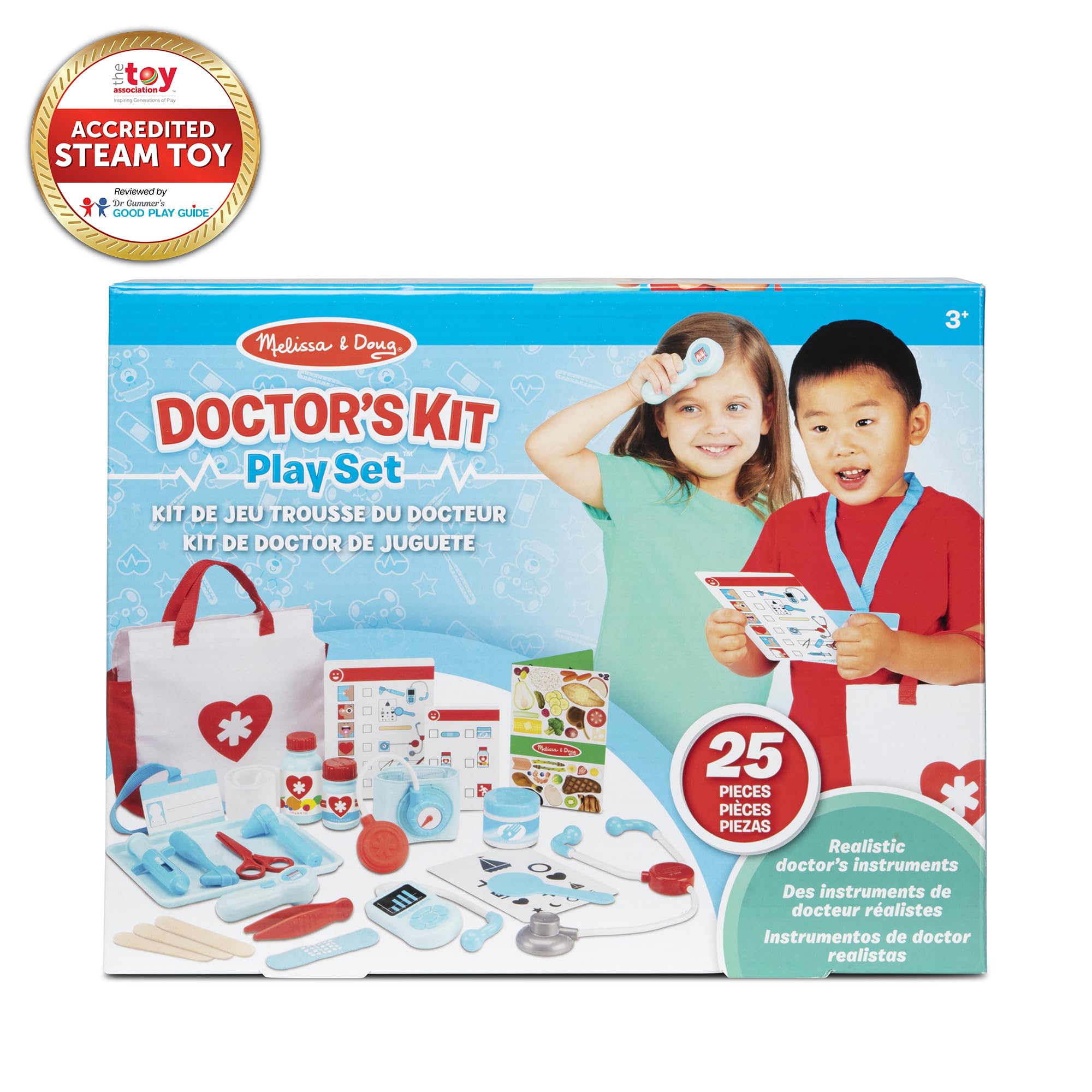 Melissa & Doug Doctor's Kit - Medical Role Play Set with 25 Pieces | Ages 3+ | Multicolor 9