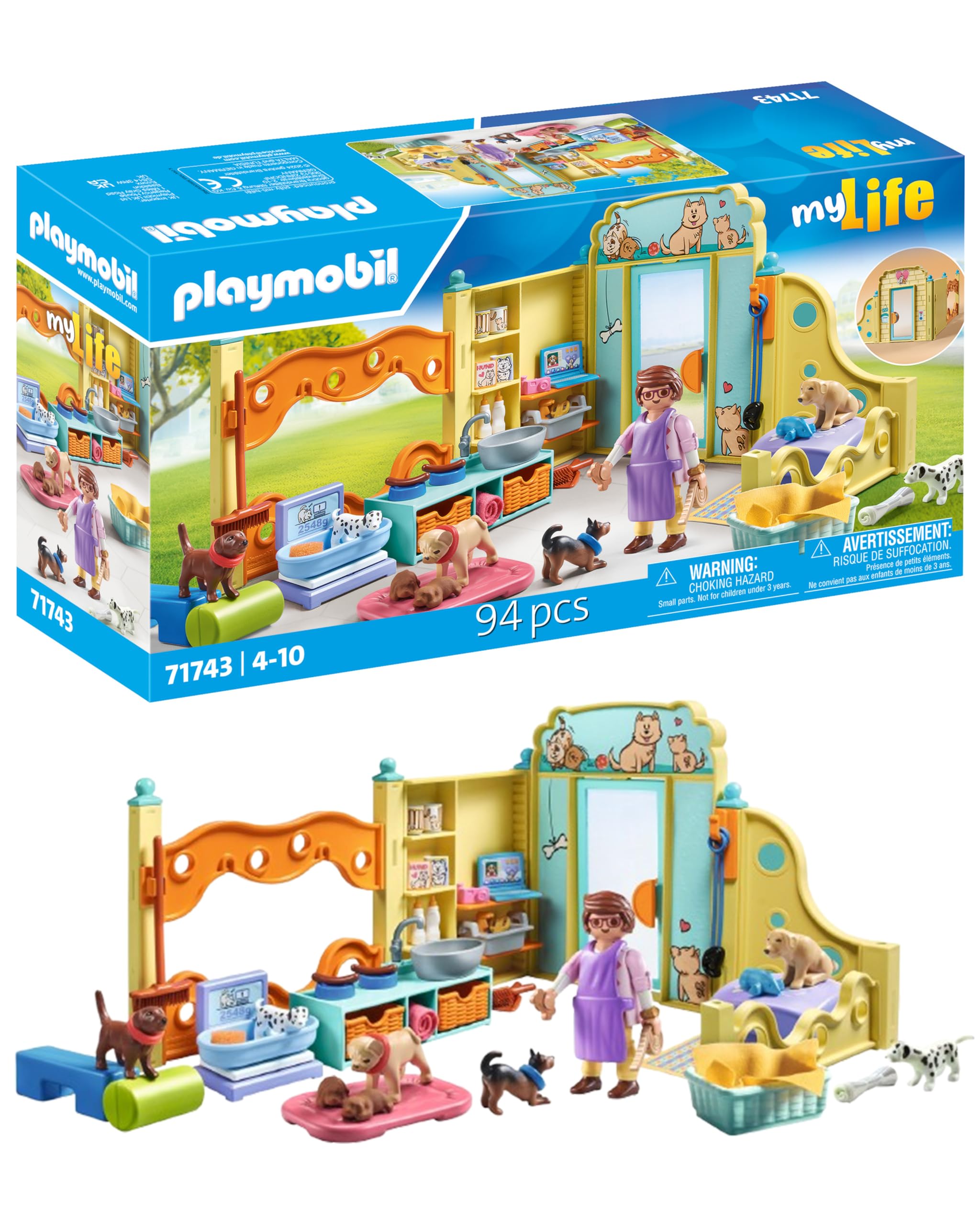 PLAYMOBIL My Life Puppy House Playset - Animal Figures Set for Kids Ages 4+ 1