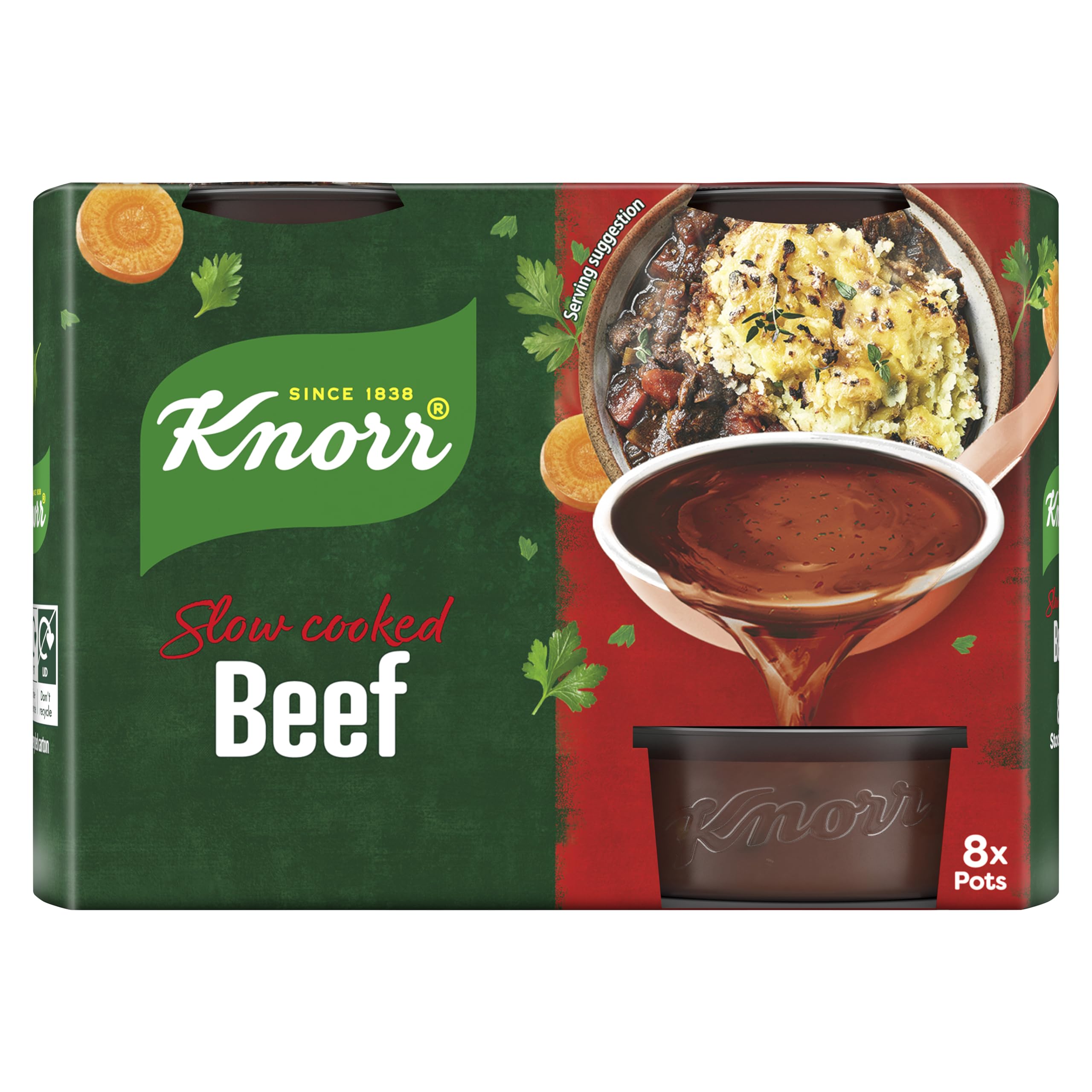 Knorr Beef Stock Pots - Rich Beef Flavour, Gluten-Free | 32 x 28g Pots 1