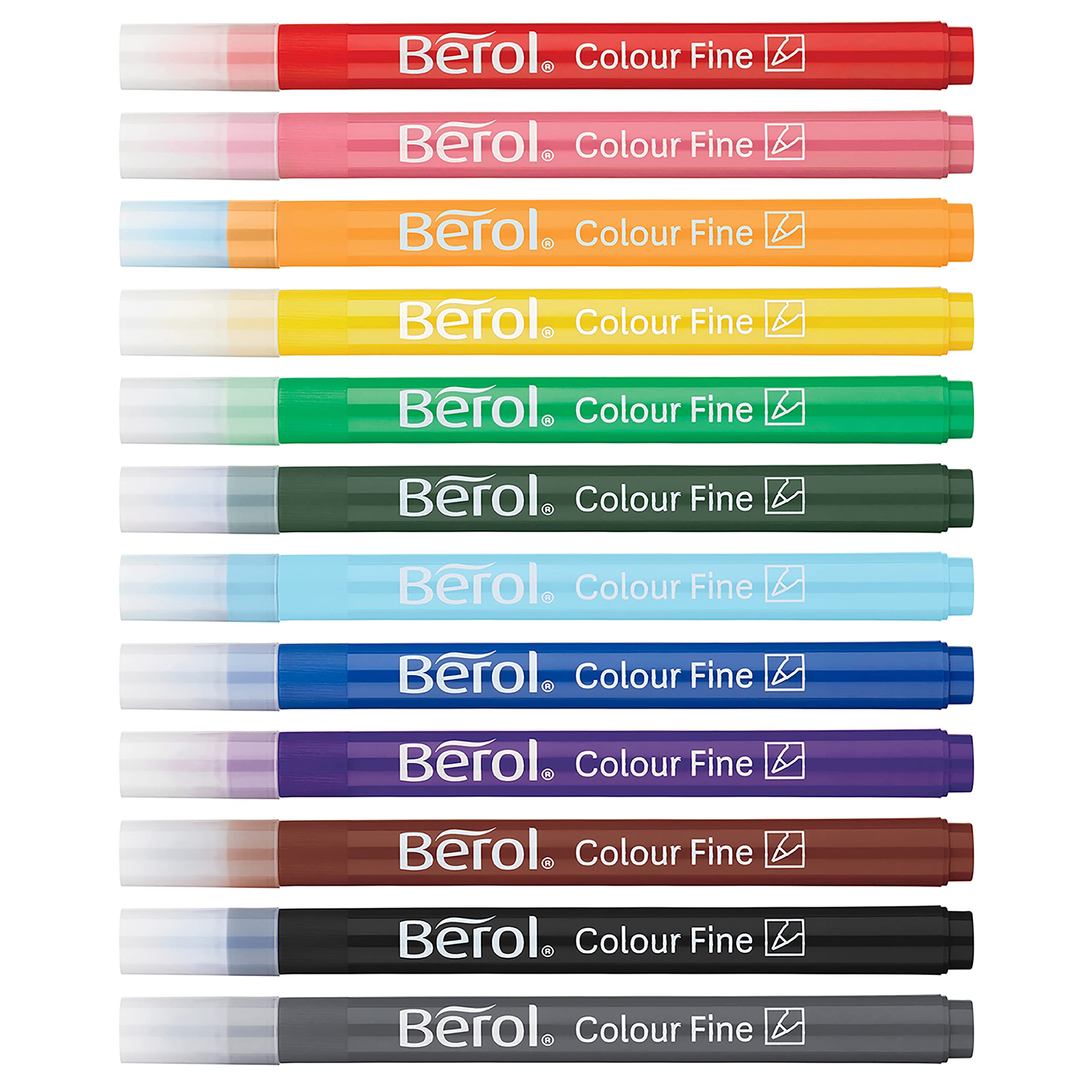 Berol Felt Tip Colouring Pens - Fine Point (0.6mm) Washable Markers for Kids, 42-Pack 9