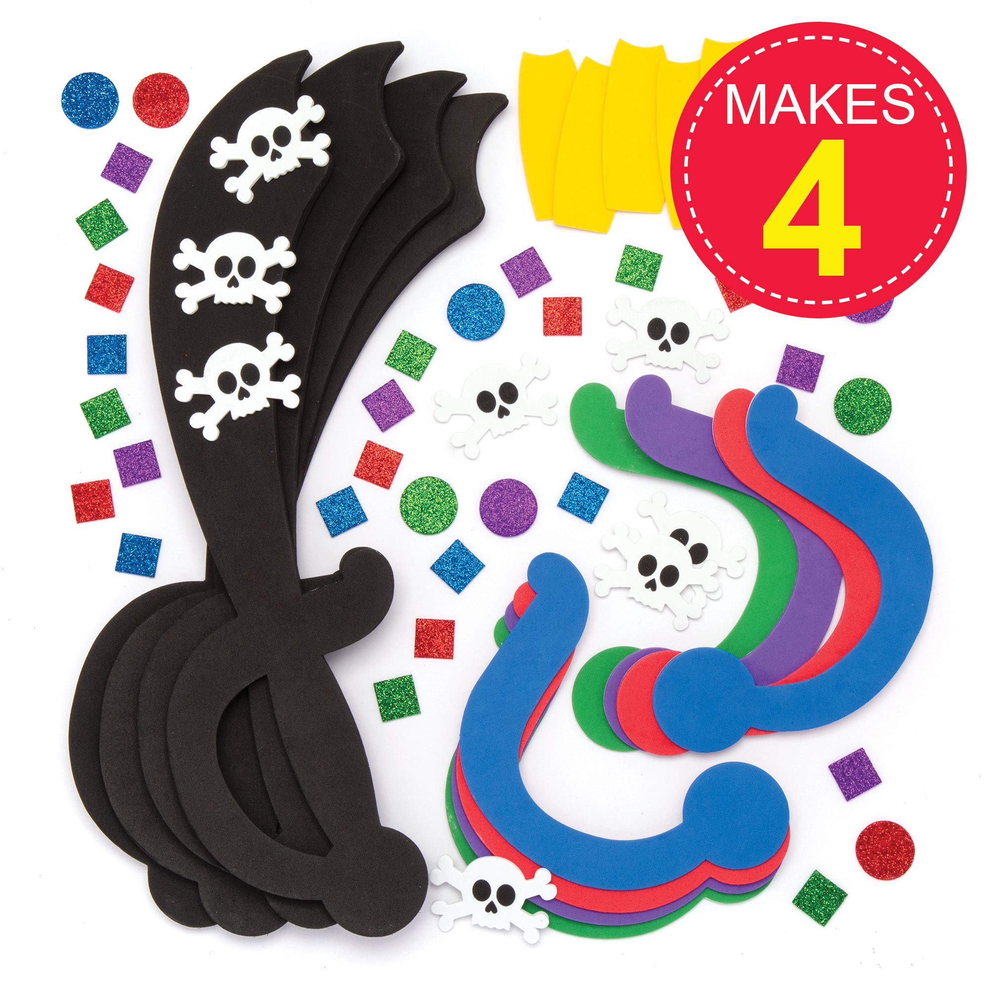 Baker Ross Pirate Sword Kits - Make Your Own Foam Swords | Pack of 4 | Ages 3+ 2