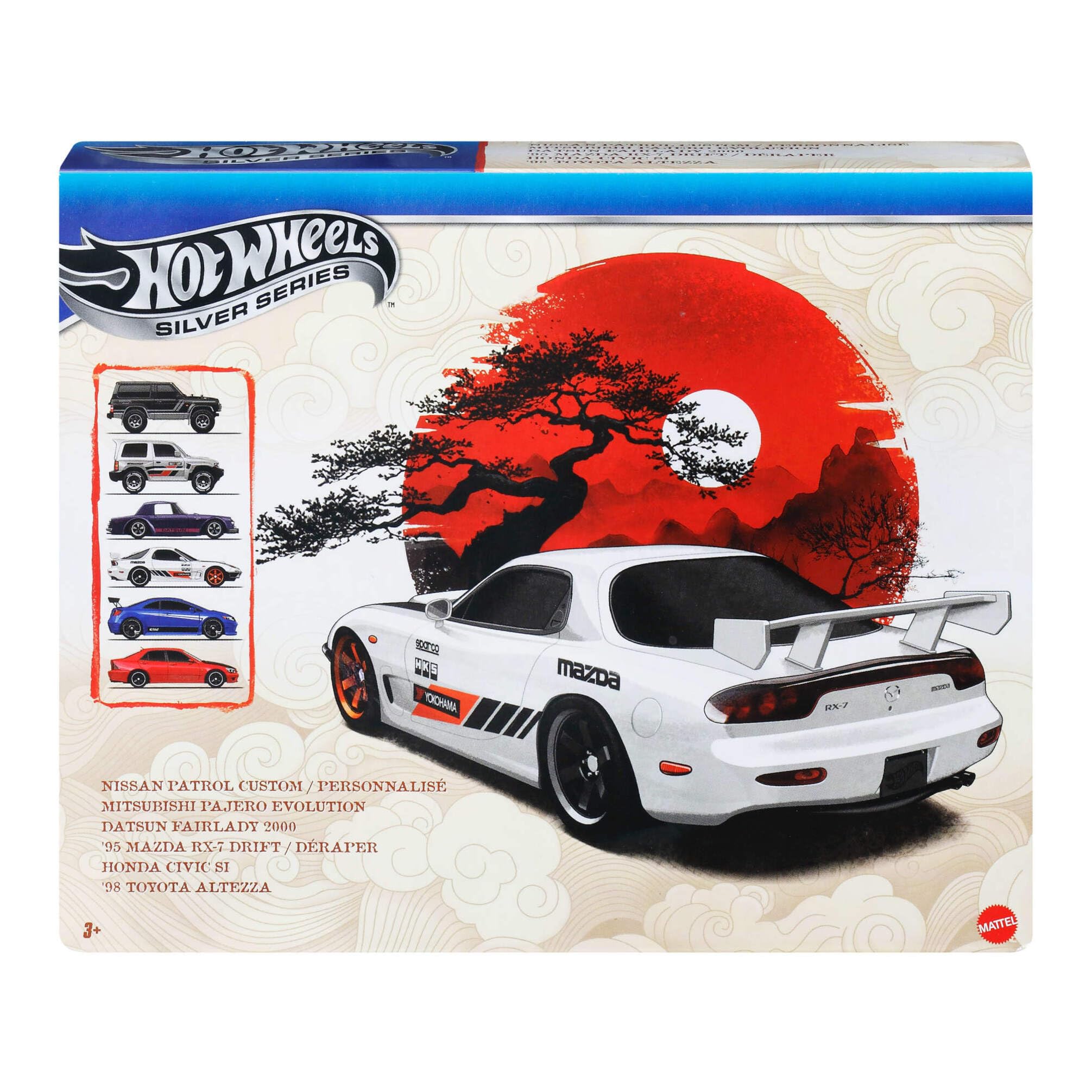 Hot Wheels Streets of Japan 6-Pack 1:64 Scale Die-Cast Toy Cars | Ages 3+ | Plastic 6