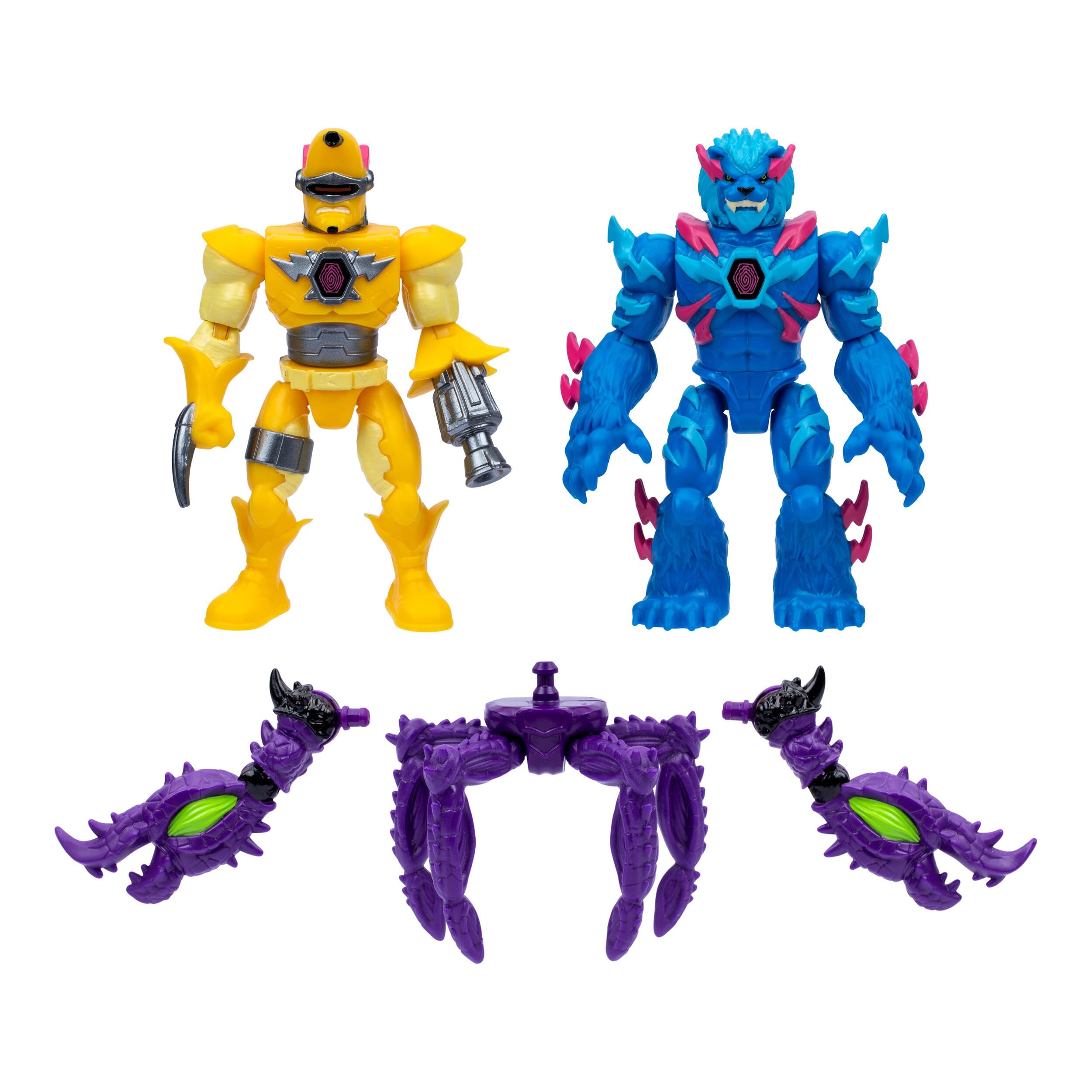 MRBEAST LAB Hybrids Multi Pack Action Figures - Create 2 Beasts | 4-Inch Scale | Interchangeable Parts 5