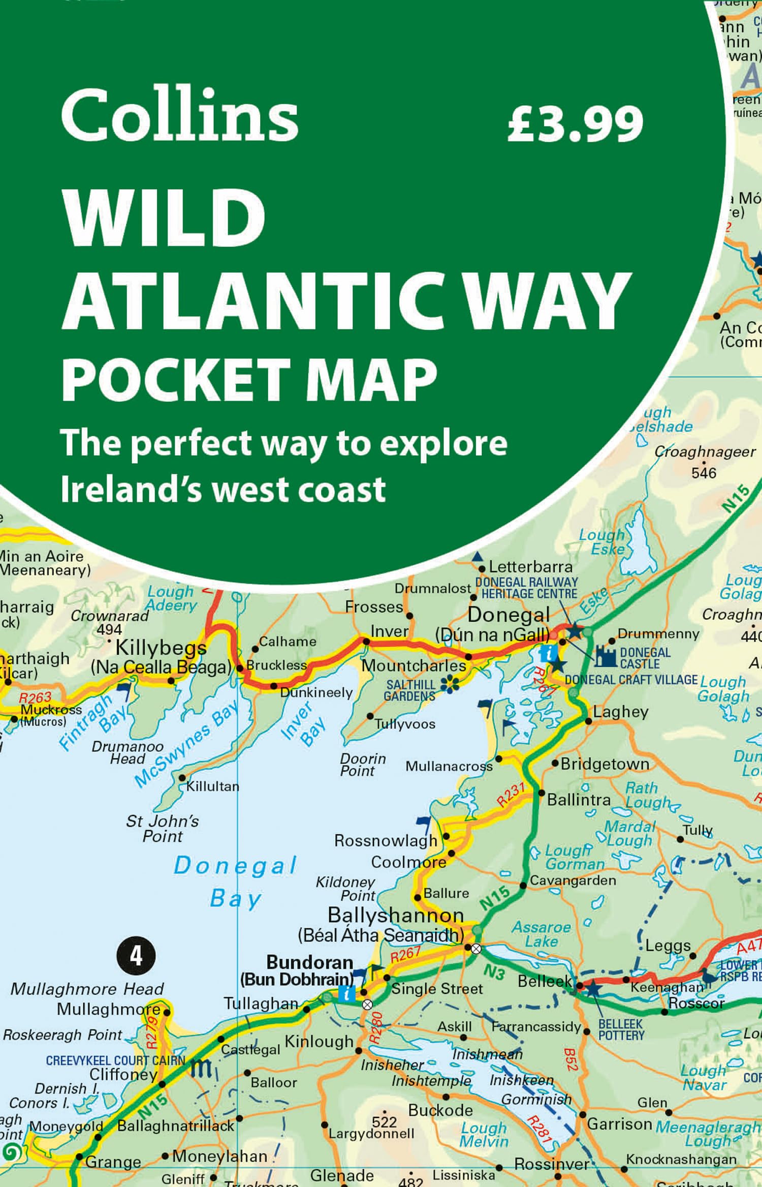 Collins Wild Atlantic Way Pocket Map - Third Edition | Folded Map | English 1