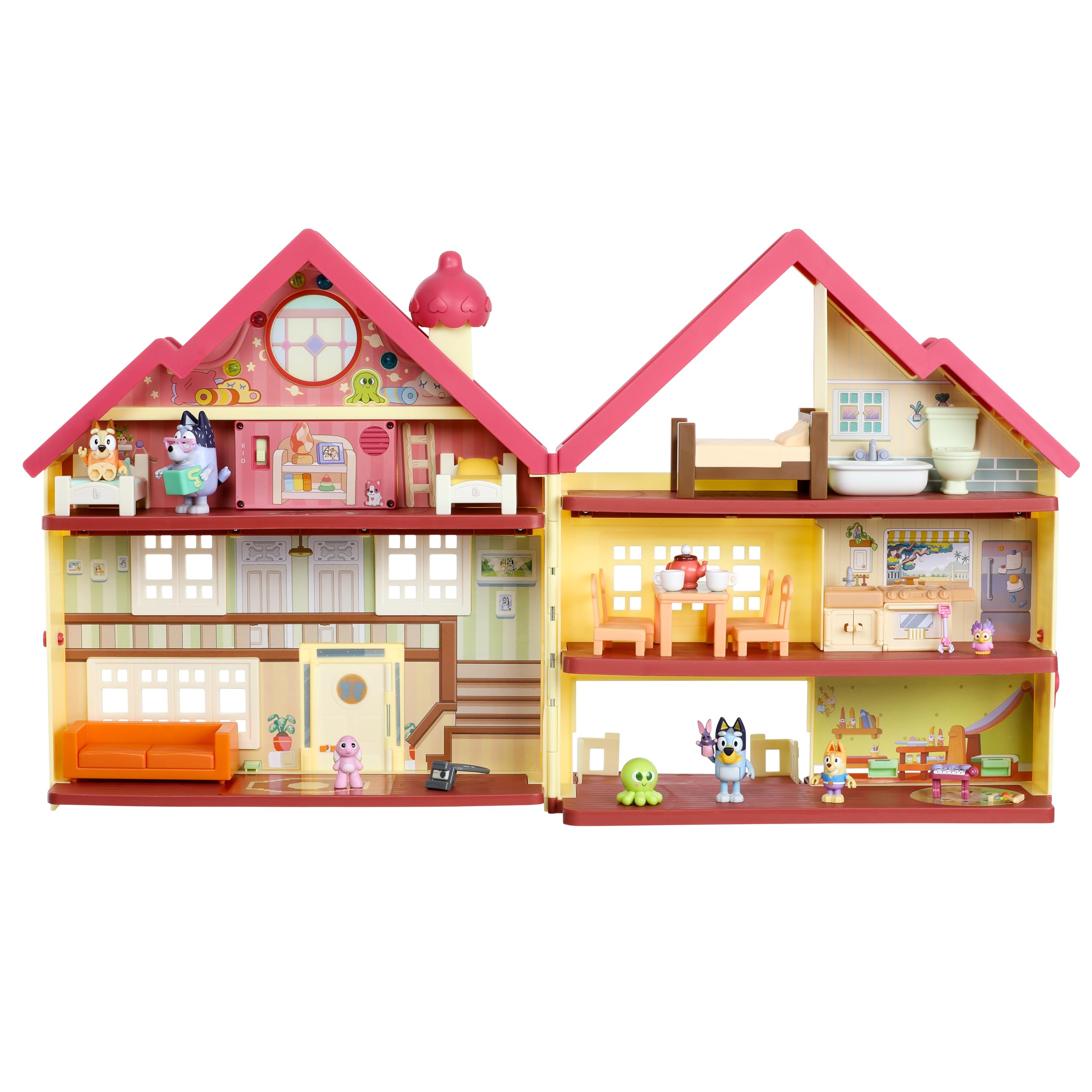 moose toys Bluey Ultimate Lights and Sounds Playhouse and Toy Box with 29 Accessories | Amazon Exclusive