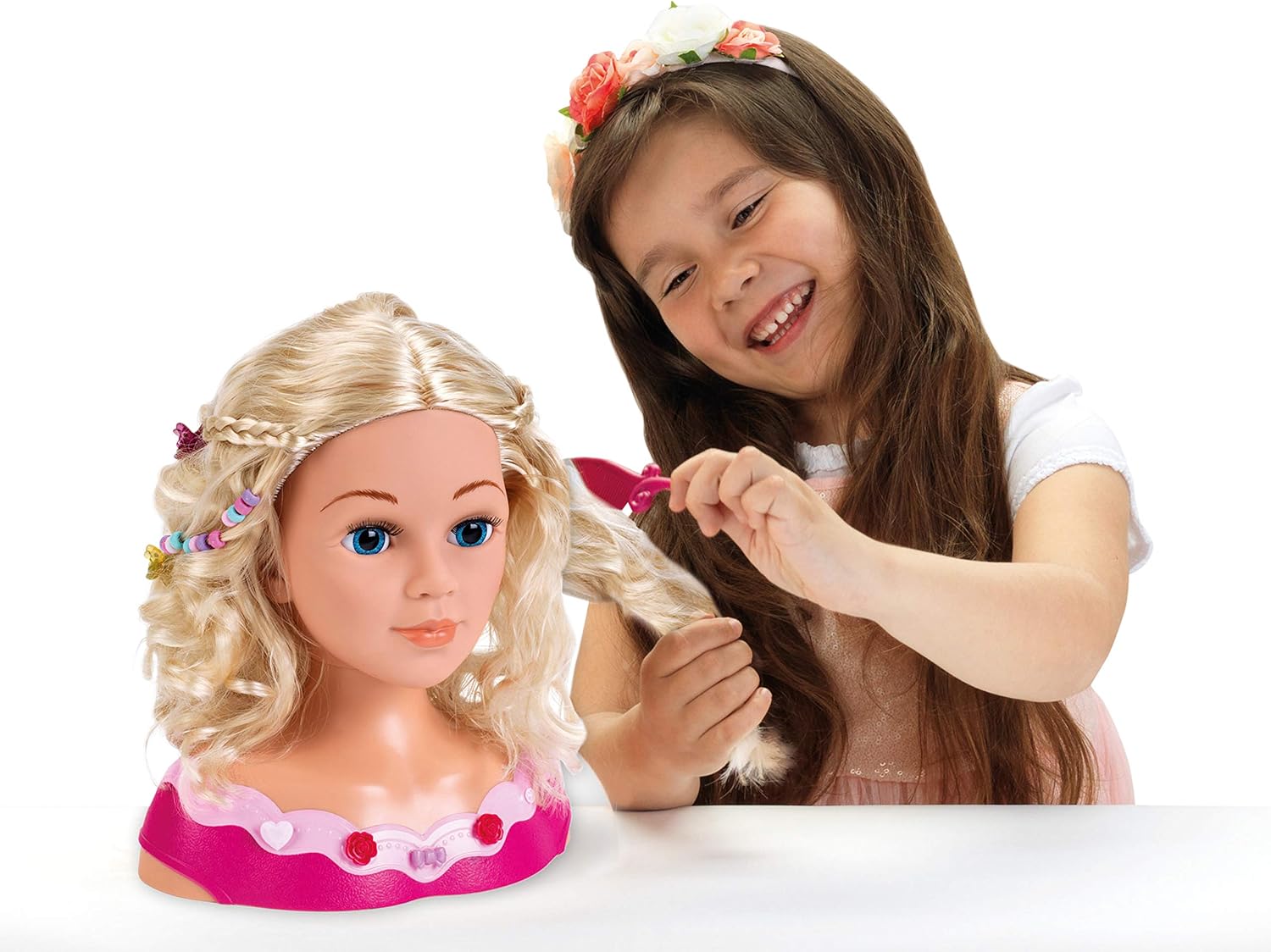 Theo Klein Emma Make-Up & Hairdressing Styling Head with Cosmetic Heart & Accessories 2