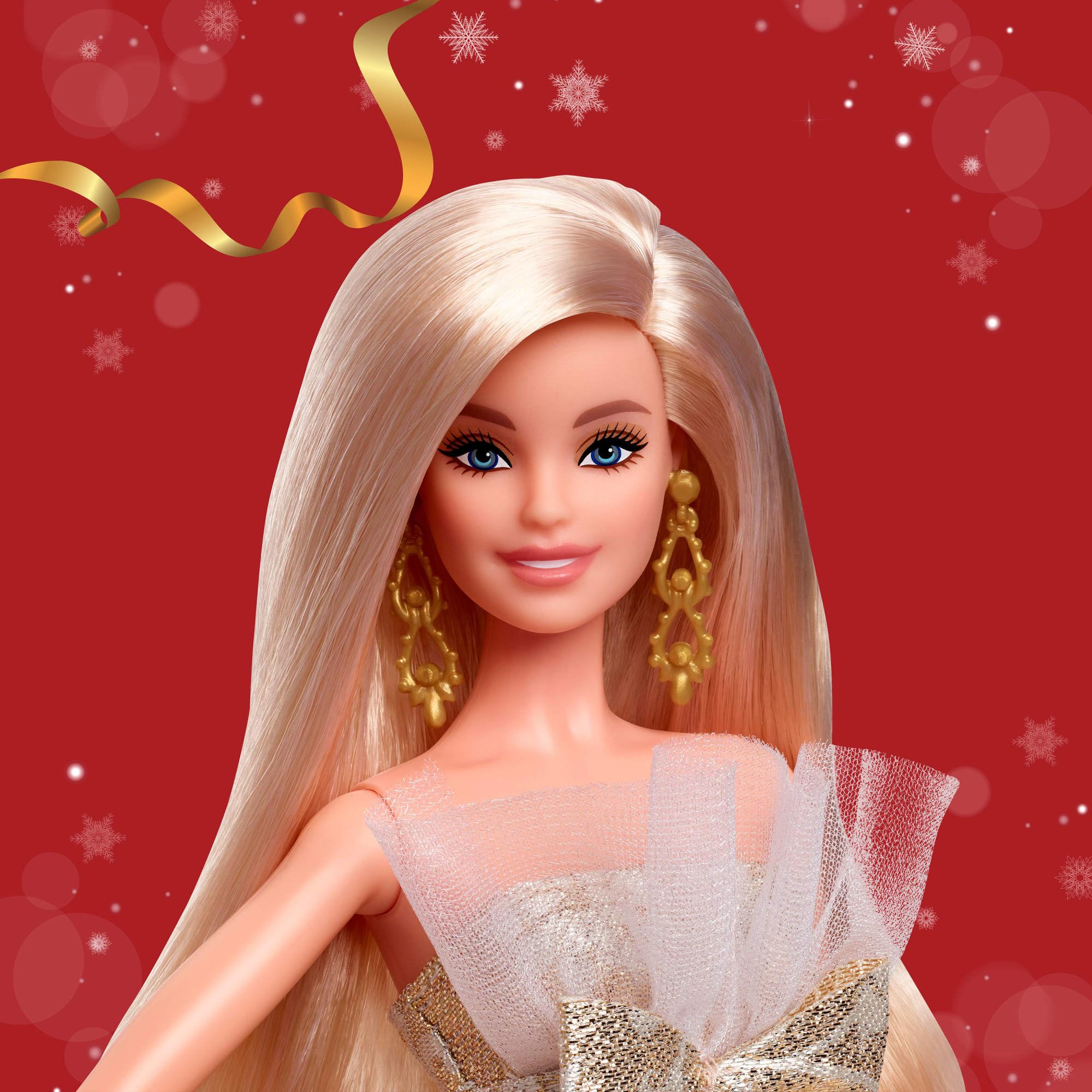 Barbie Signature 2025 Holiday Barbie Doll - Silver & Gold Festive Fashion, 6+ 2