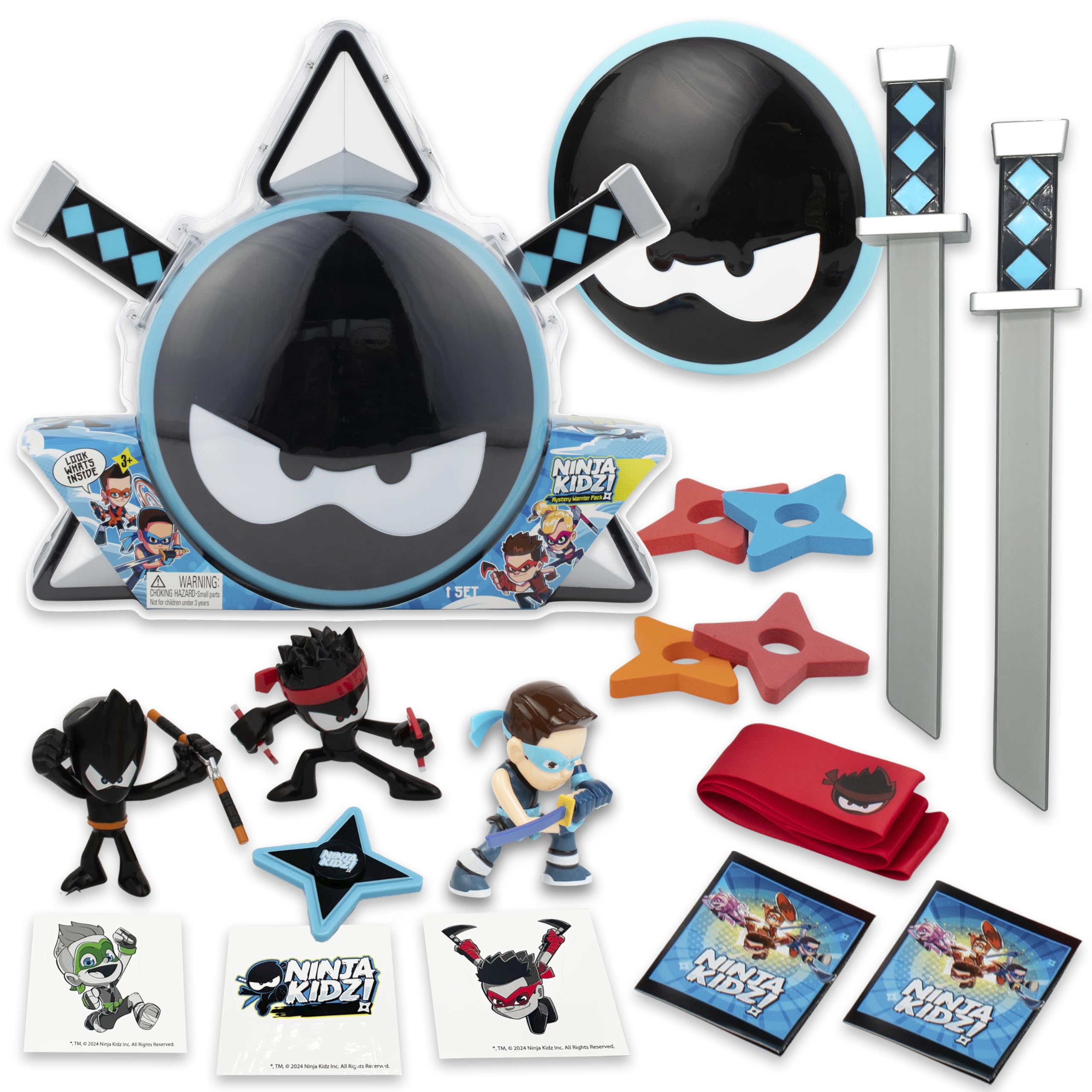 Ninja Kidz Mystery Warrior Pack 4531 with 18 Toys Including Exclusive Figures | Multicolour Playset