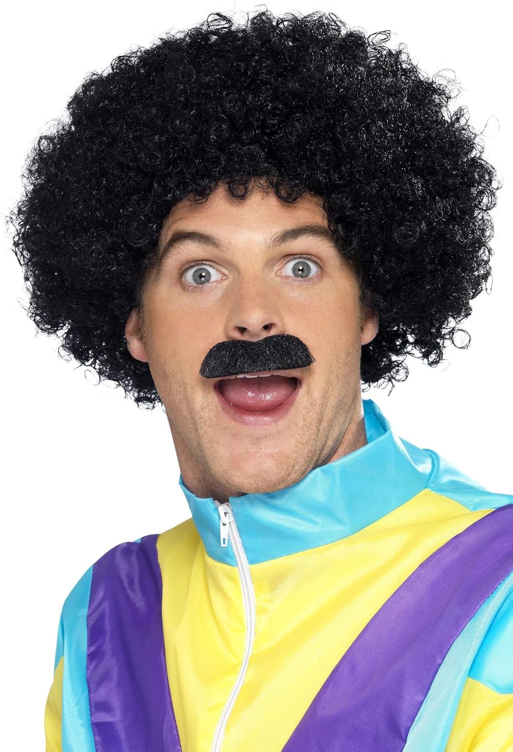 Smiffys Scouser Set - Black Wig Accessory for Adults 1