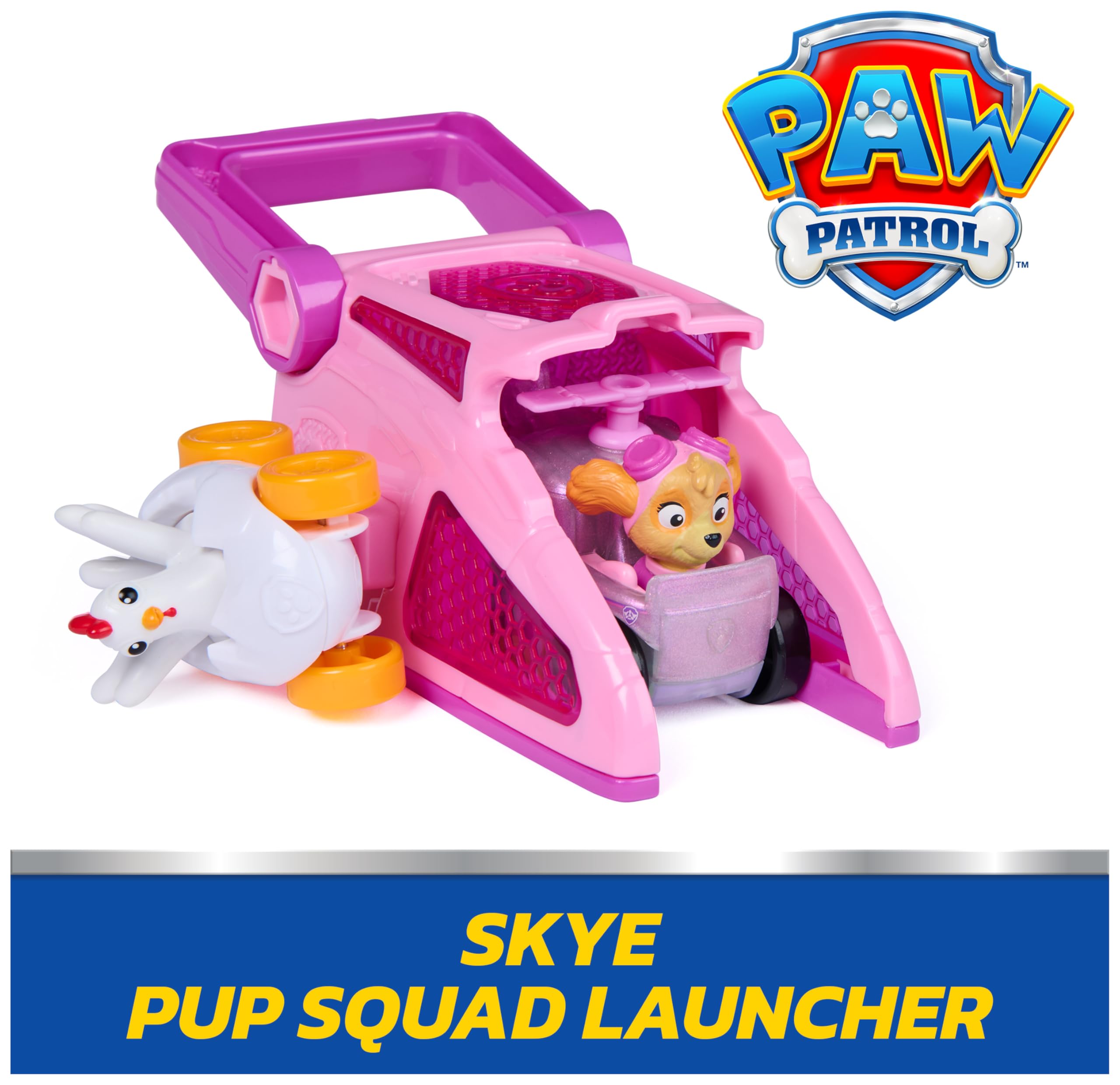 Paw Patrol Pup Squad Launchers 2-Pack with Chickaletta Vehicle | Ages 3-9 | Multicolor Plastic 2