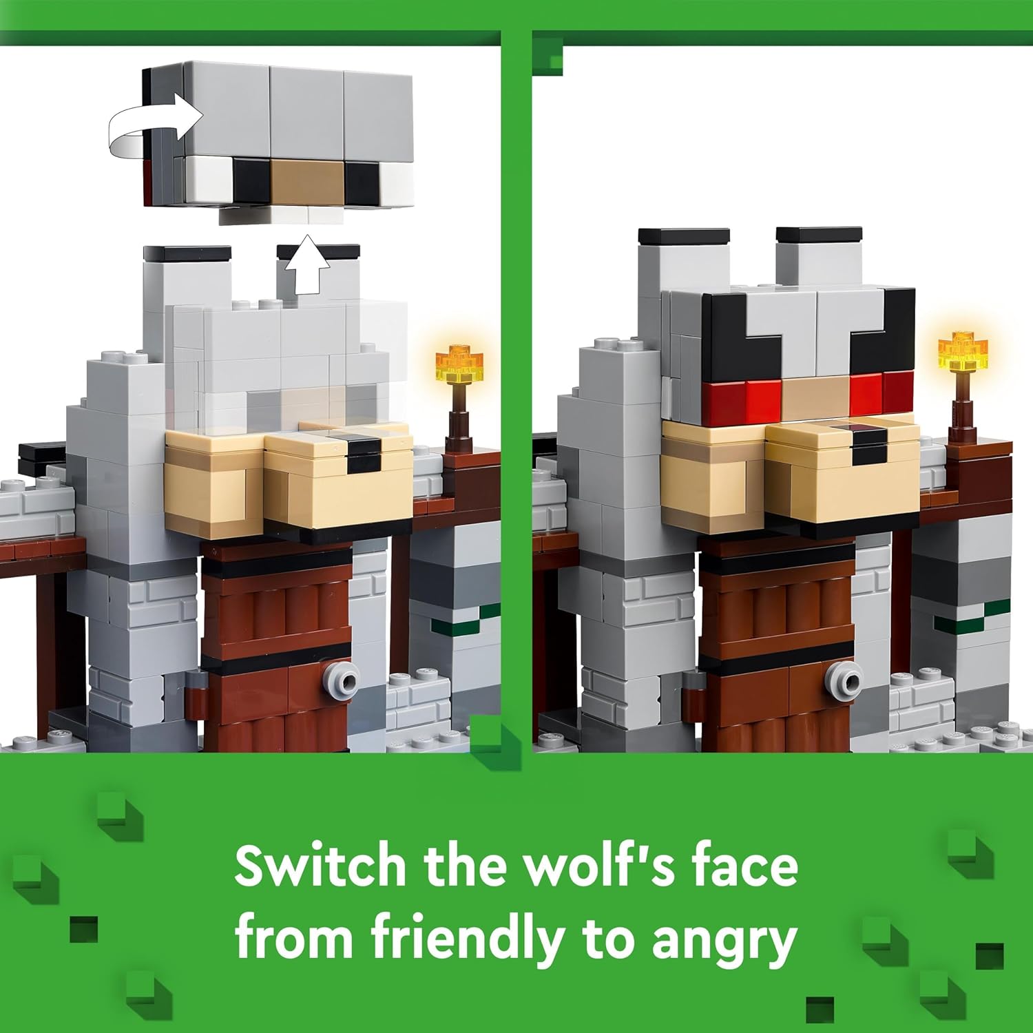 LEGO Minecraft The Wolf Stronghold Fortress Set - Building Toy for Ages 8+ 6