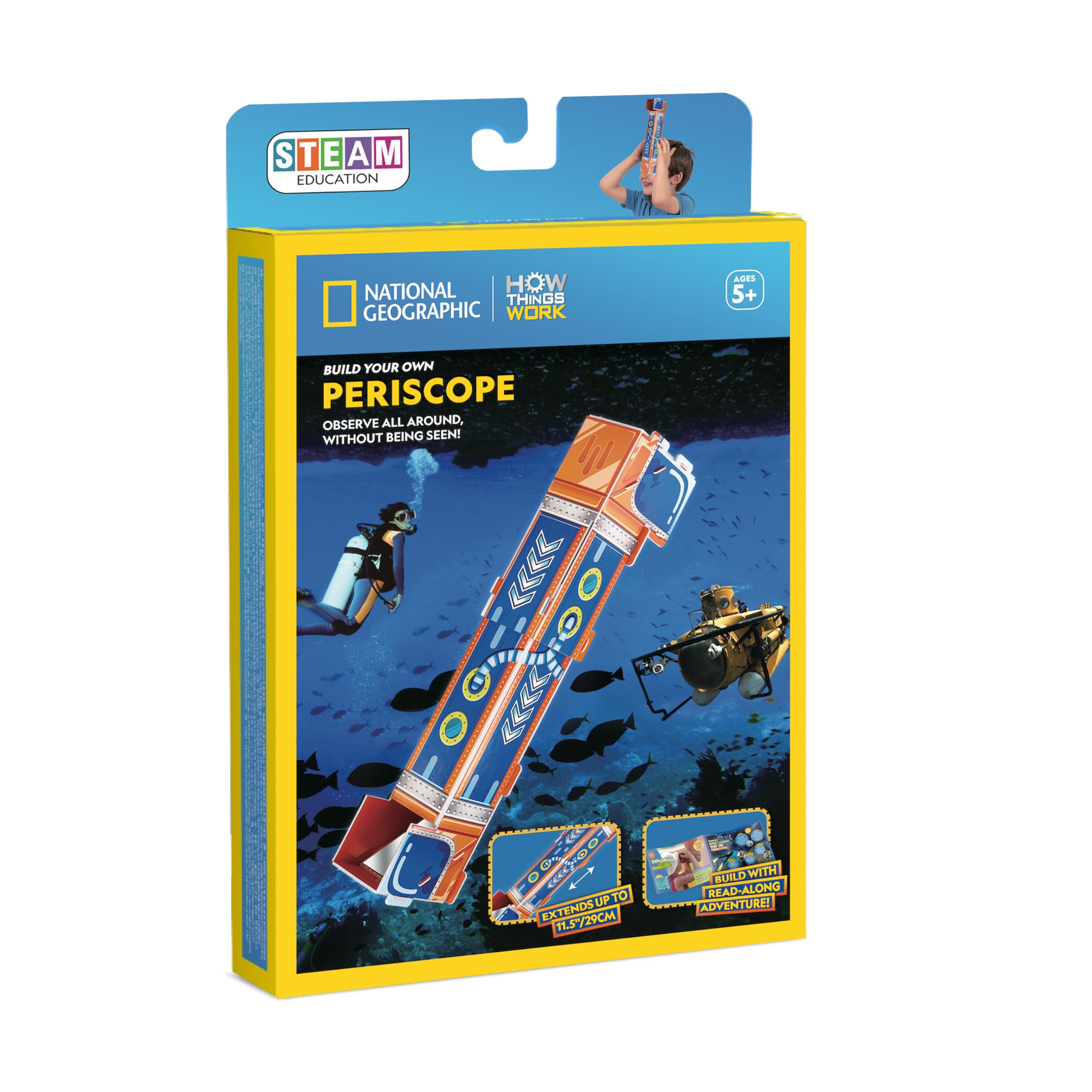 National Geographic Build Your Own Periscope - STEAM Educational Kit for Ages 5+ 1