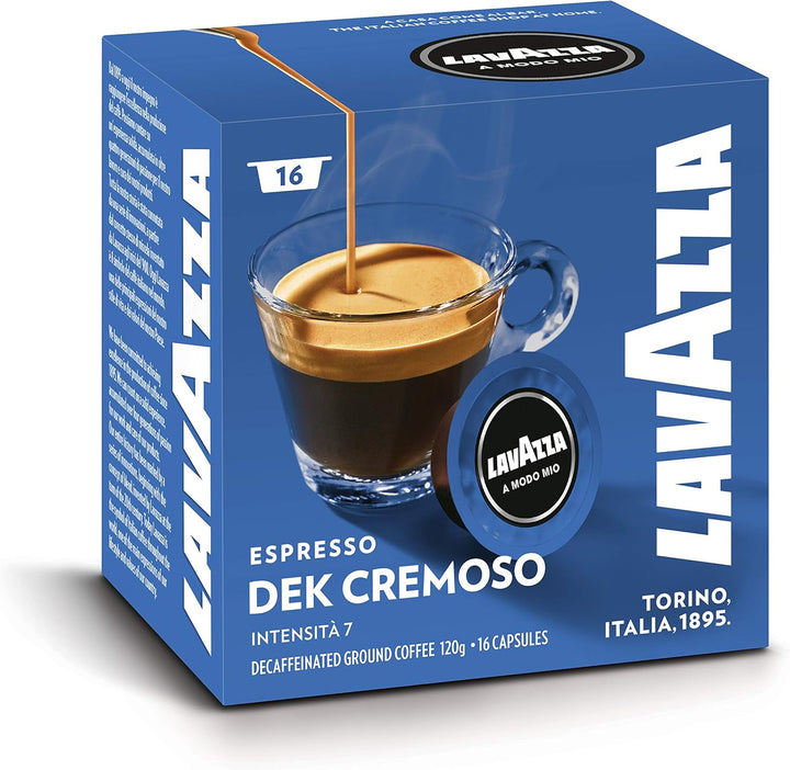 Lavazza - A Modo Mio Dek Cremoso Decaffeinated Coffee Capsules, 16-Count, 120 g (8770)