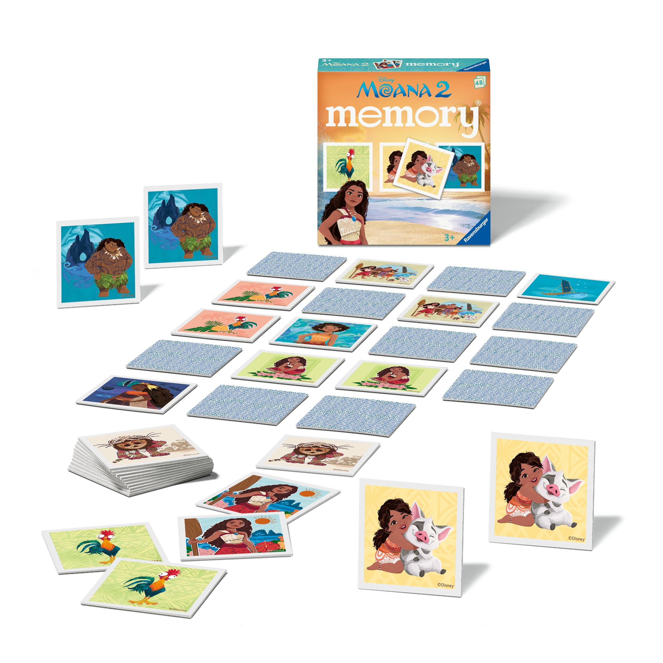 Ravensburger Disney Moana 2 Mini Memory Matching Game | 48 Cards | Ages 3+ 2