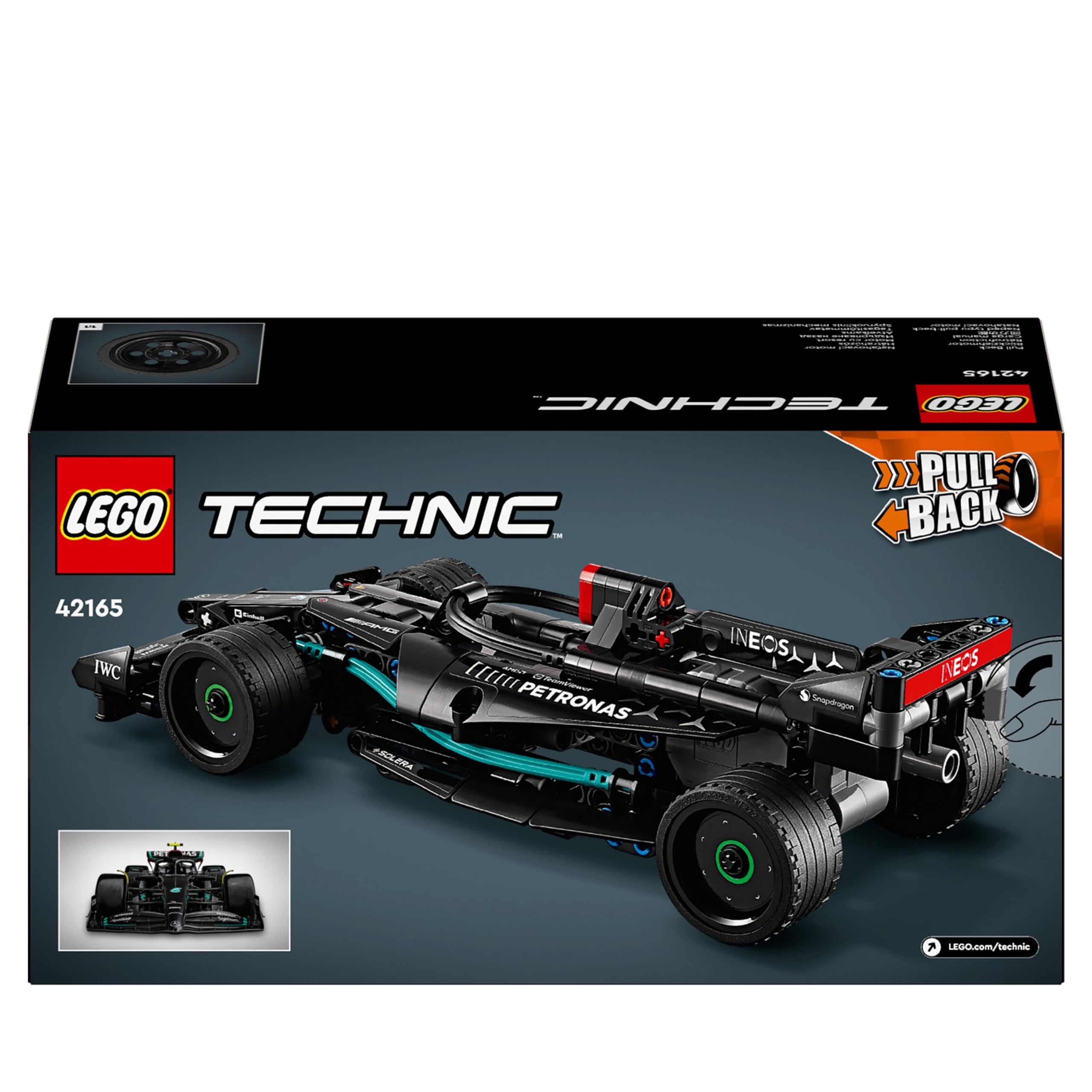 LEGO Technic Mercedes-AMG F1 W14 E Performance Pull-Back Race Car Toy - Building Set for Kids 7+ 9
