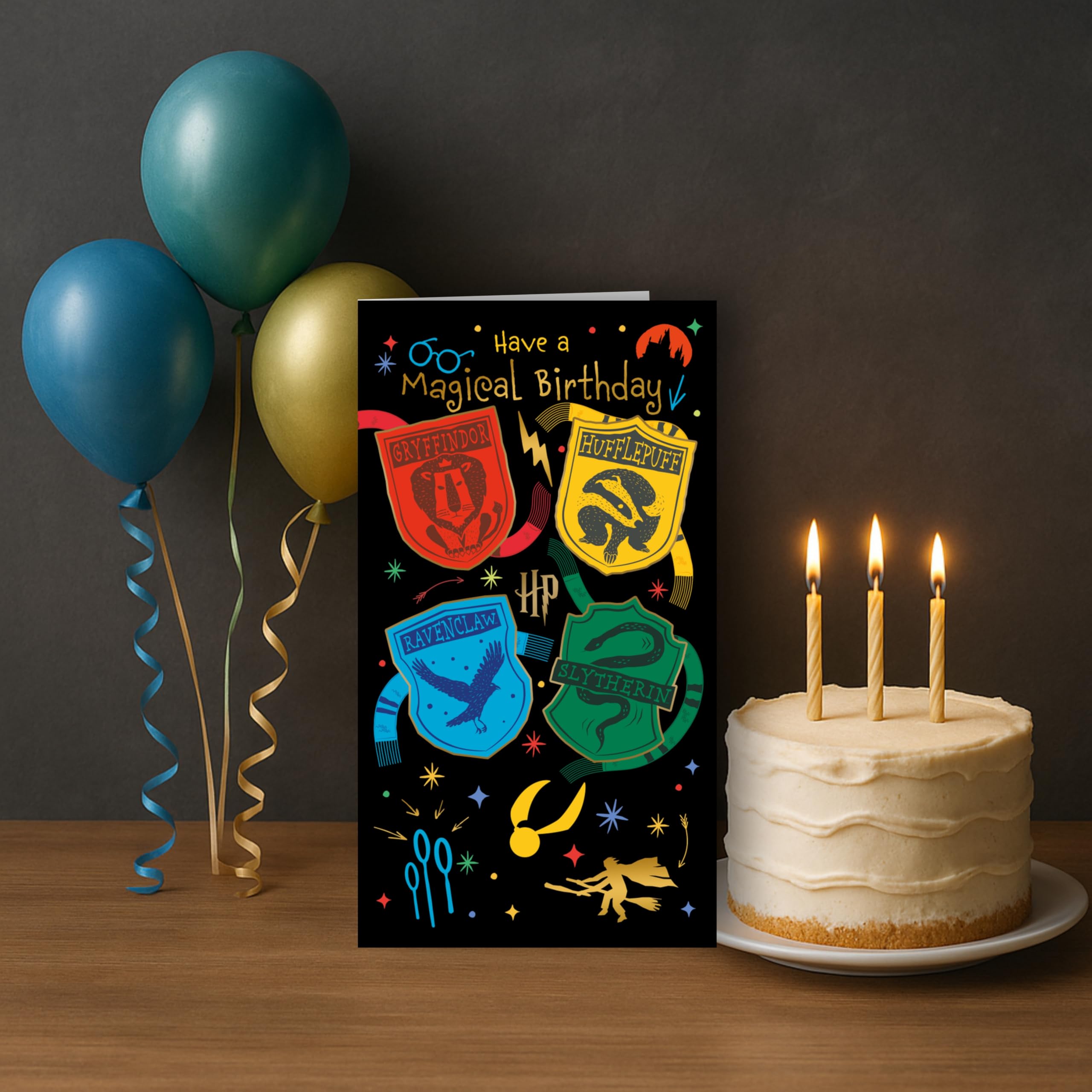 Danilo Promotions LTD Harry Potter Birthday Card - Magical Birthday Message | Official Hogwarts Design 2