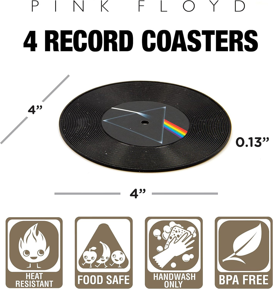 AQUARIUS - Pink Floyd Vinyl Coaster Set, 4-Piece, Multi-Colour