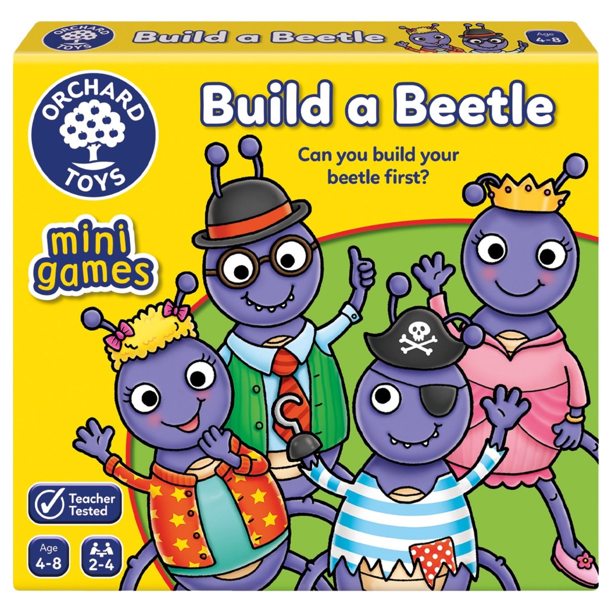 Orchard Toys Build A Beetle Mini Game - Colour Matching Kids Board Game for Ages 4-8 1