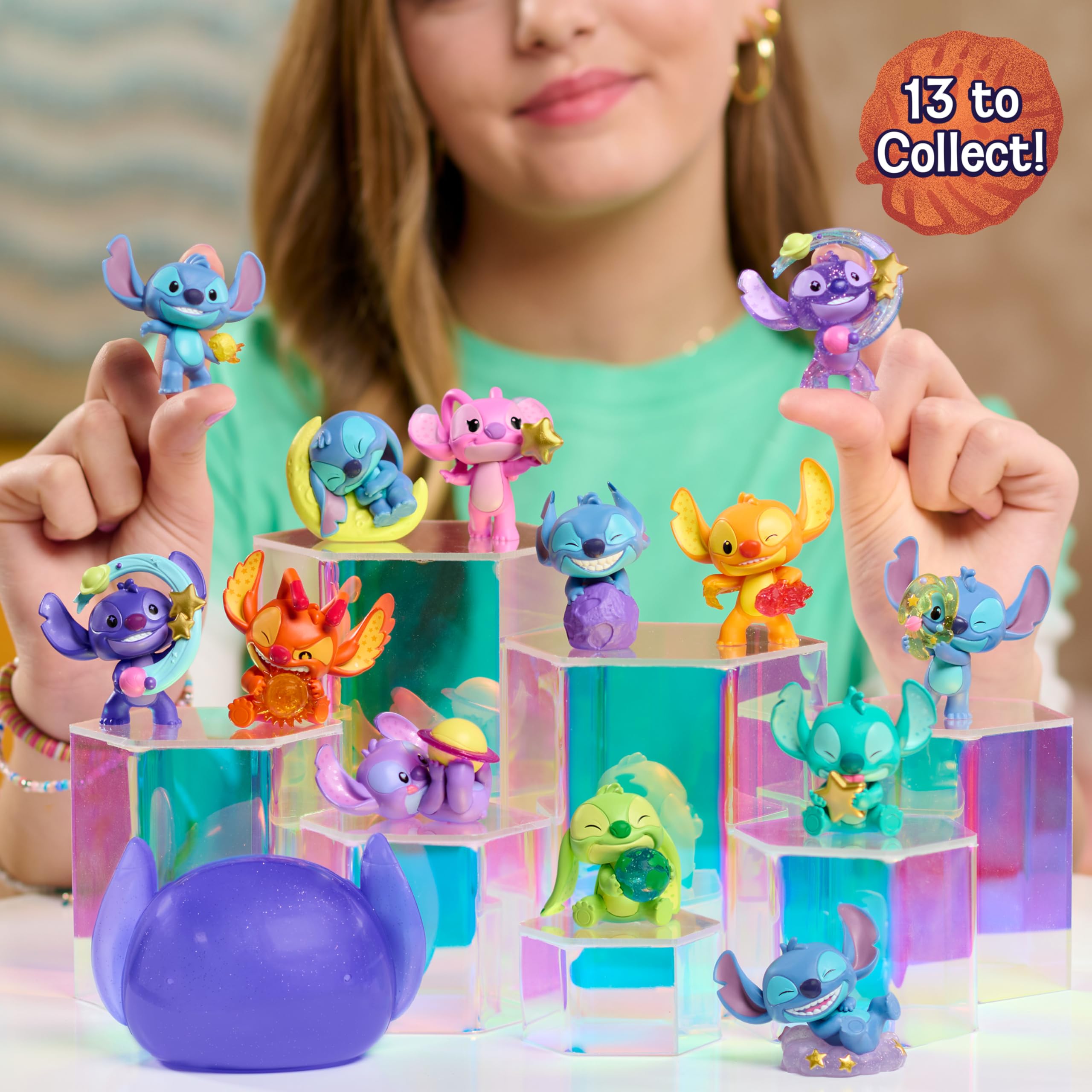 Disney Stitch Outta This World Collectible Mini Figure Capsule - Blind Surprise with 13 Kawaii Figures, Ages 3+ 3