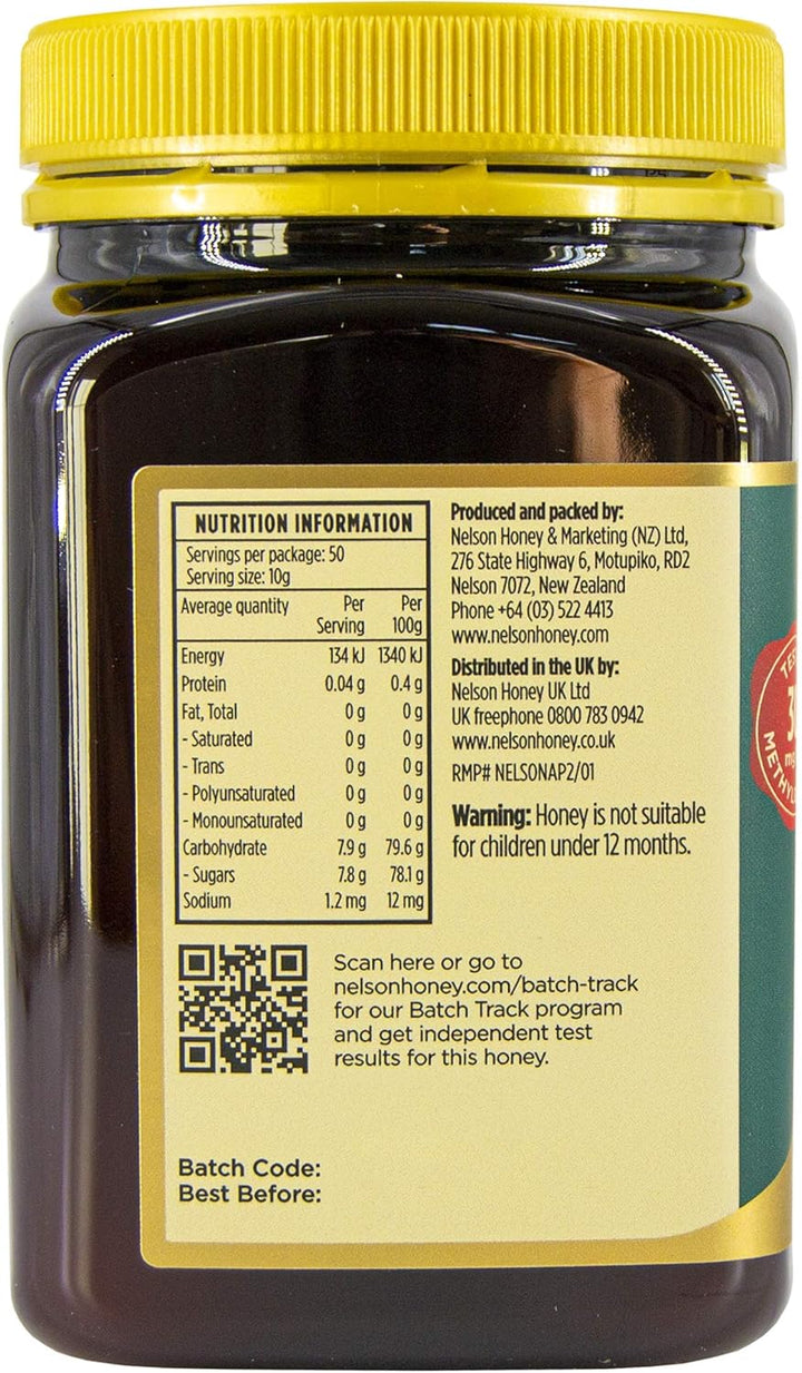 Nelson Honey Classic 30+mg Methylglyoxal Manuka Honey 500g
