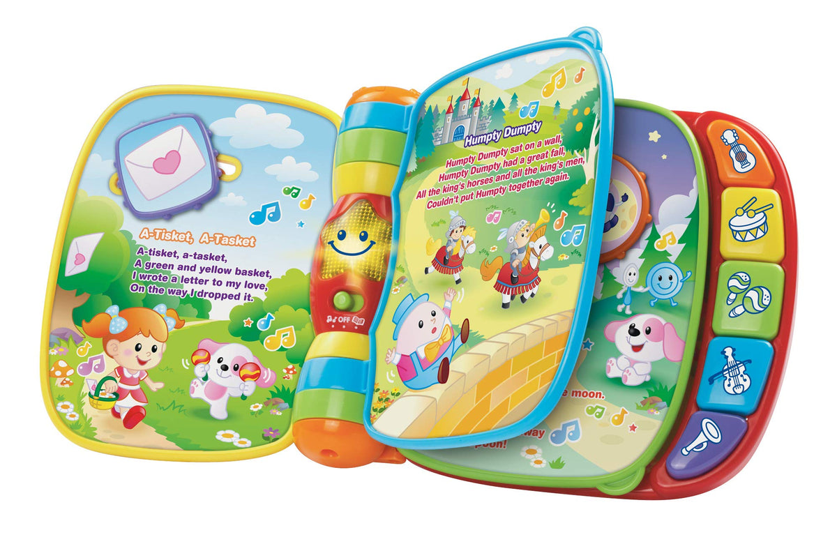 VTech Baby Musical Rhymes Book - 6 Nursery Rhymes, 2 Play Modes, Ages 3 Months+