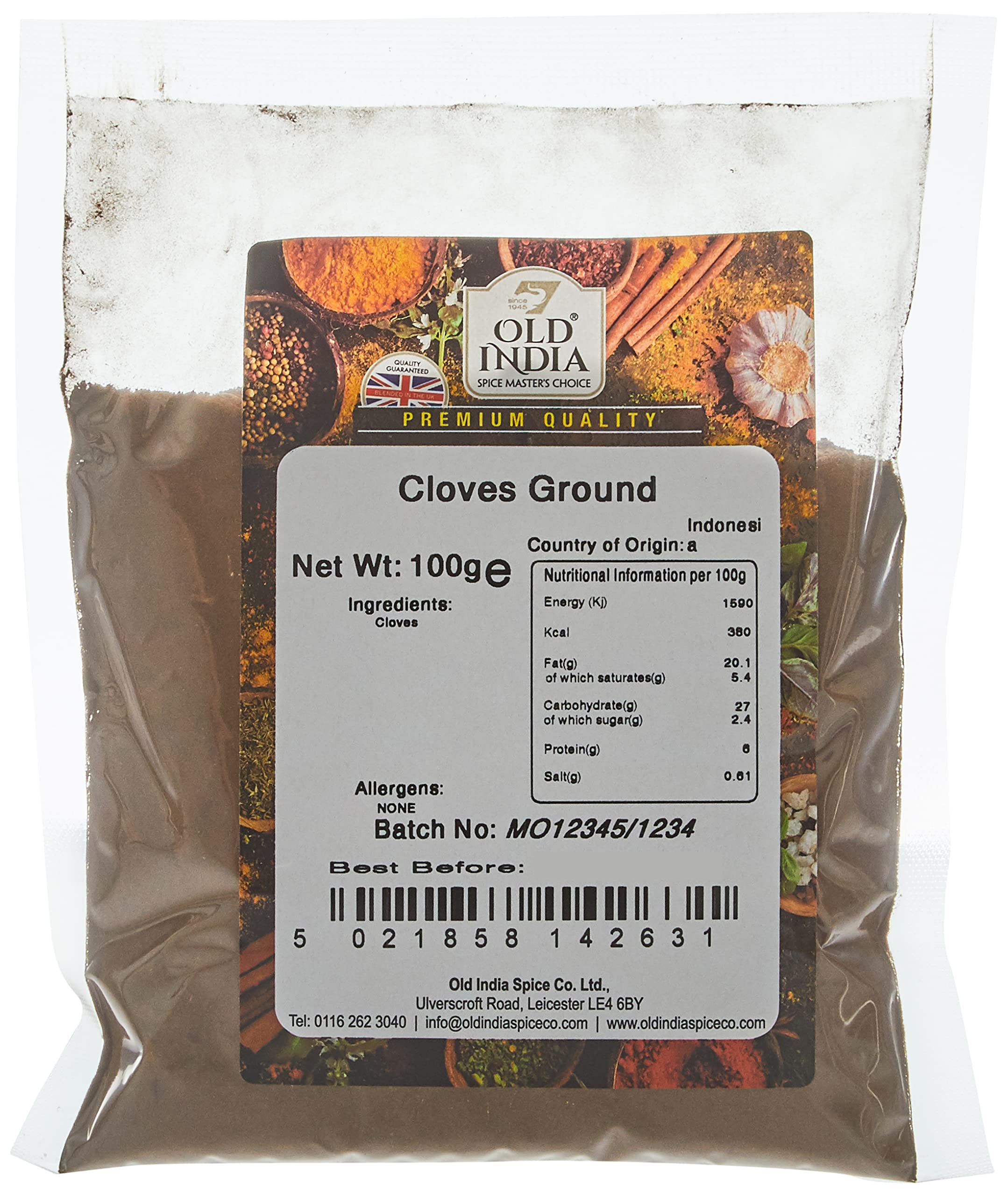 Old India Ground Cloves Powdered Spice | 100g Natural & Additive Free