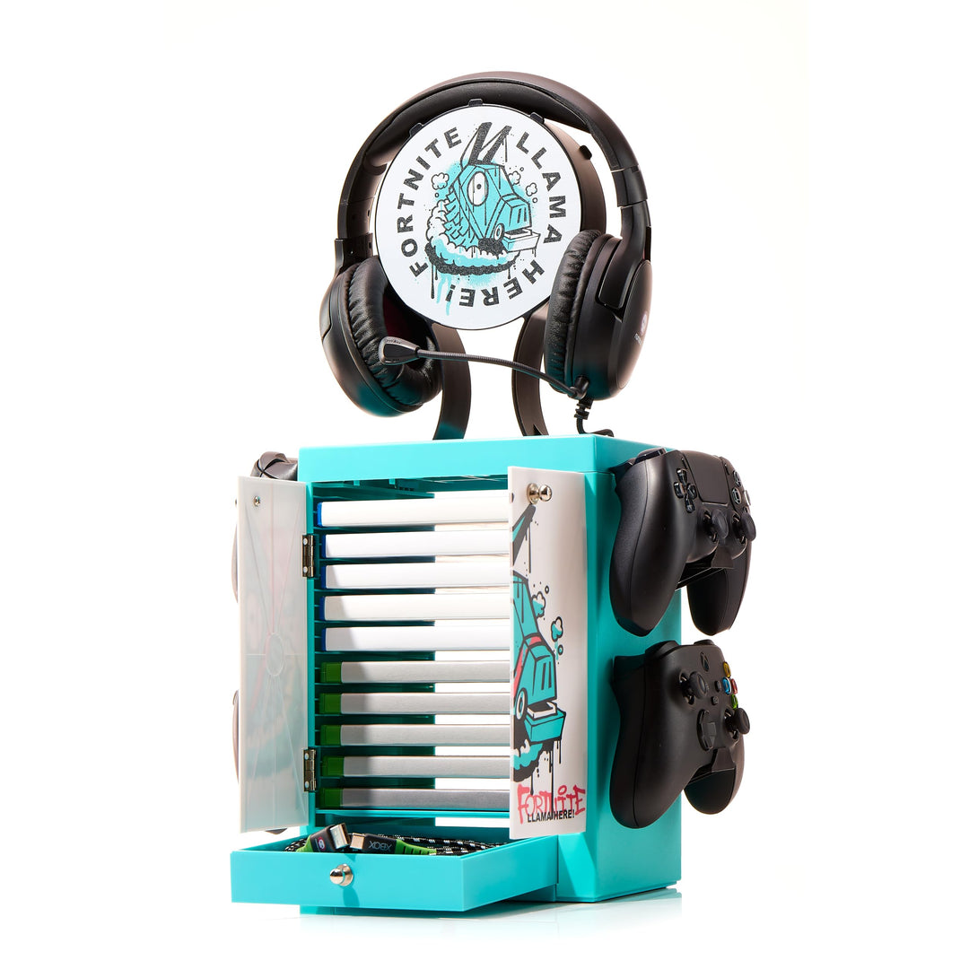 Fortnite Llama Gaming Locker - Universal Storage Stand for Games, Controllers & Headset by Numskull